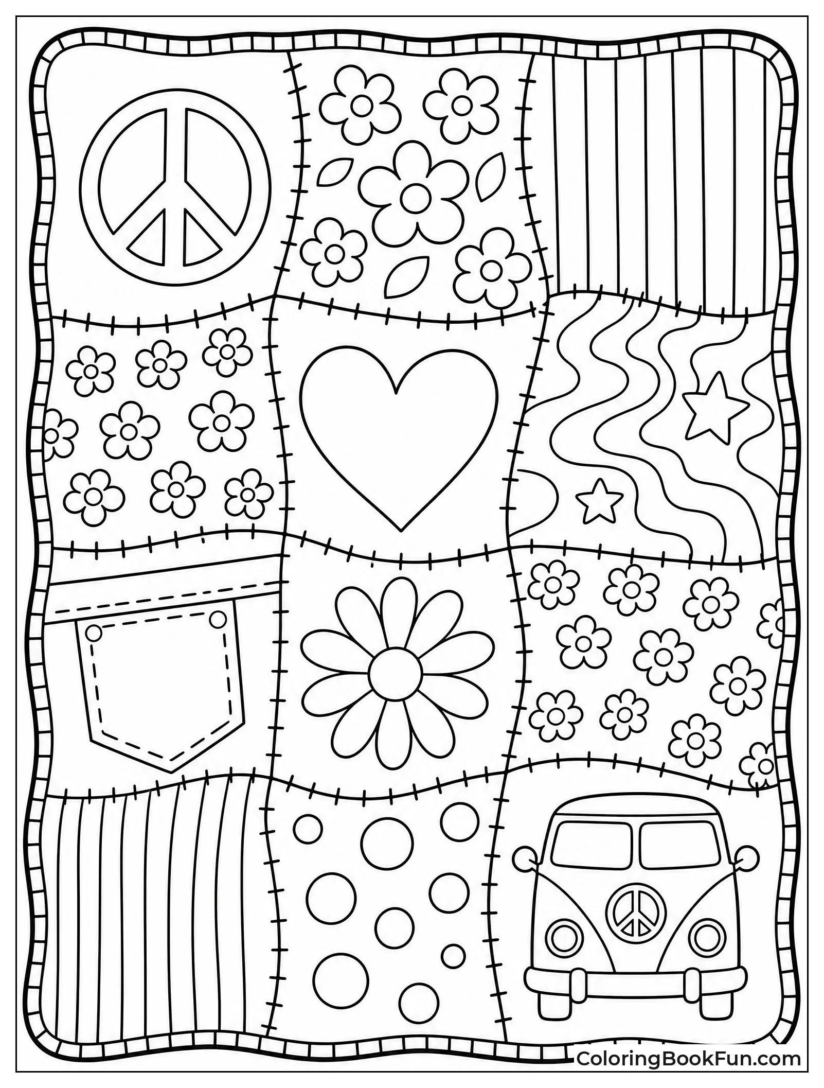 Patchwork Quilt Square