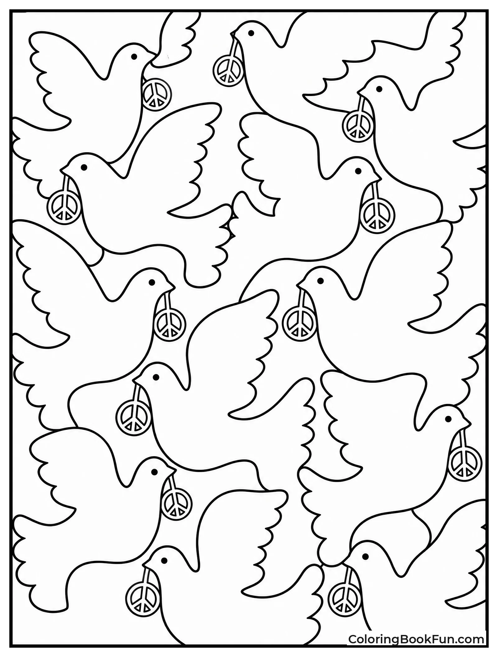 Peace Dove Tessellation Pattern
