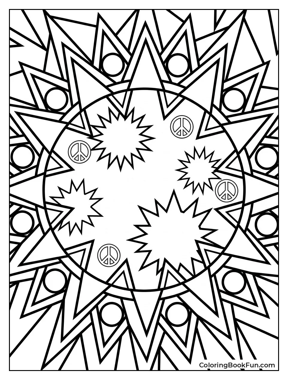 Prism Sunburst with Triangles