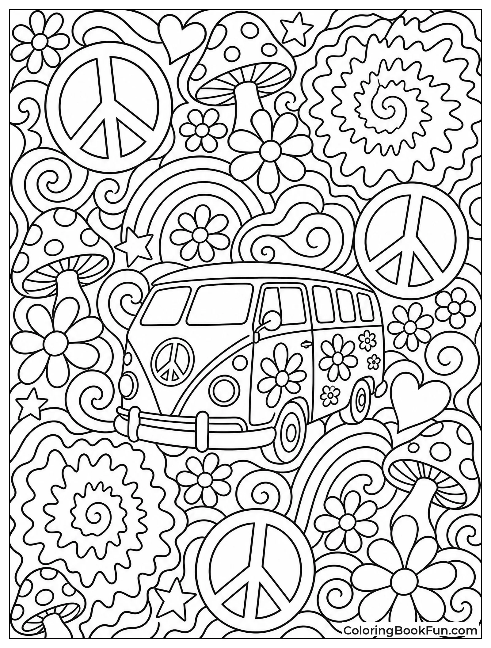Psychedelic Swirl Zentangle