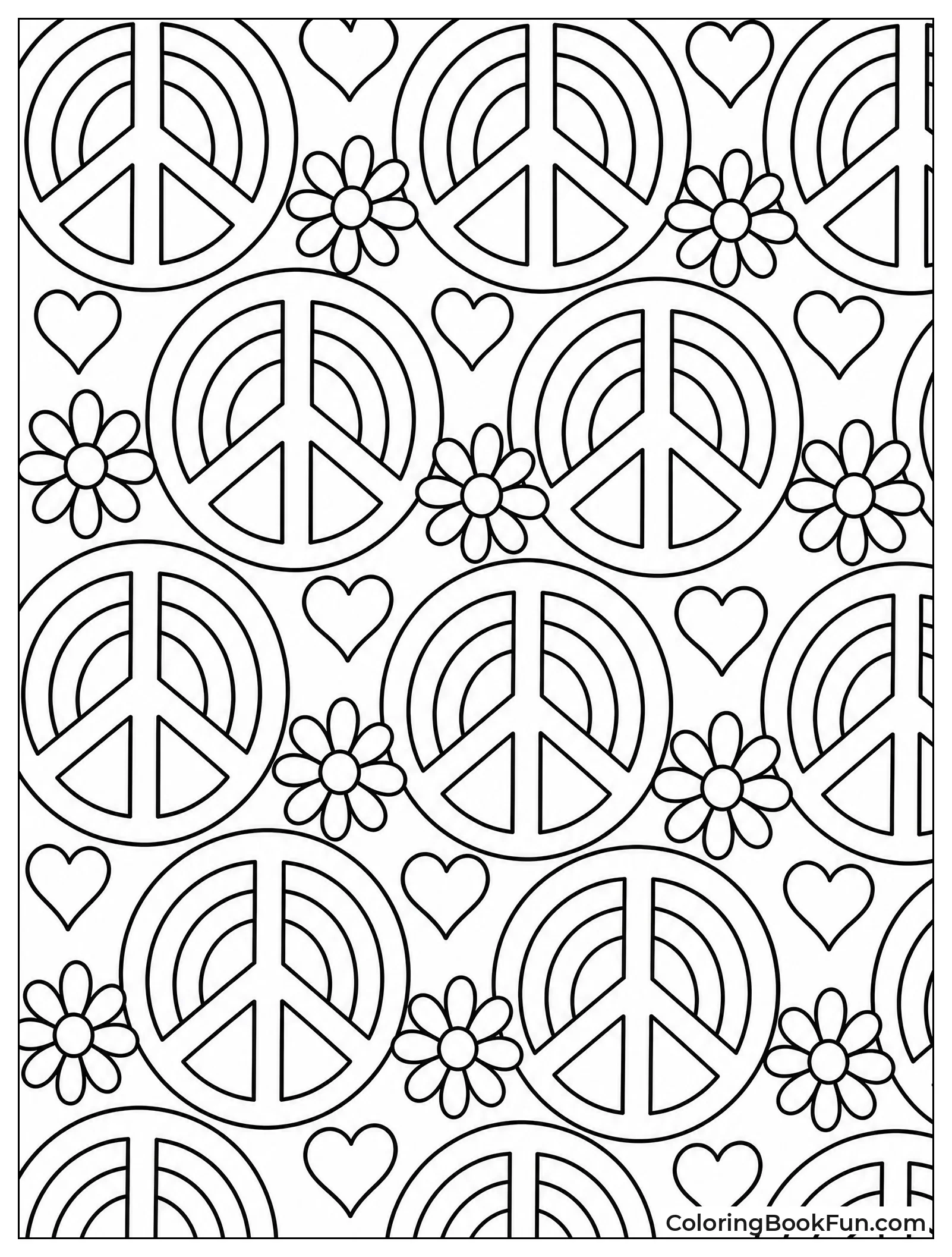 Rainbow Peace Tessellation
