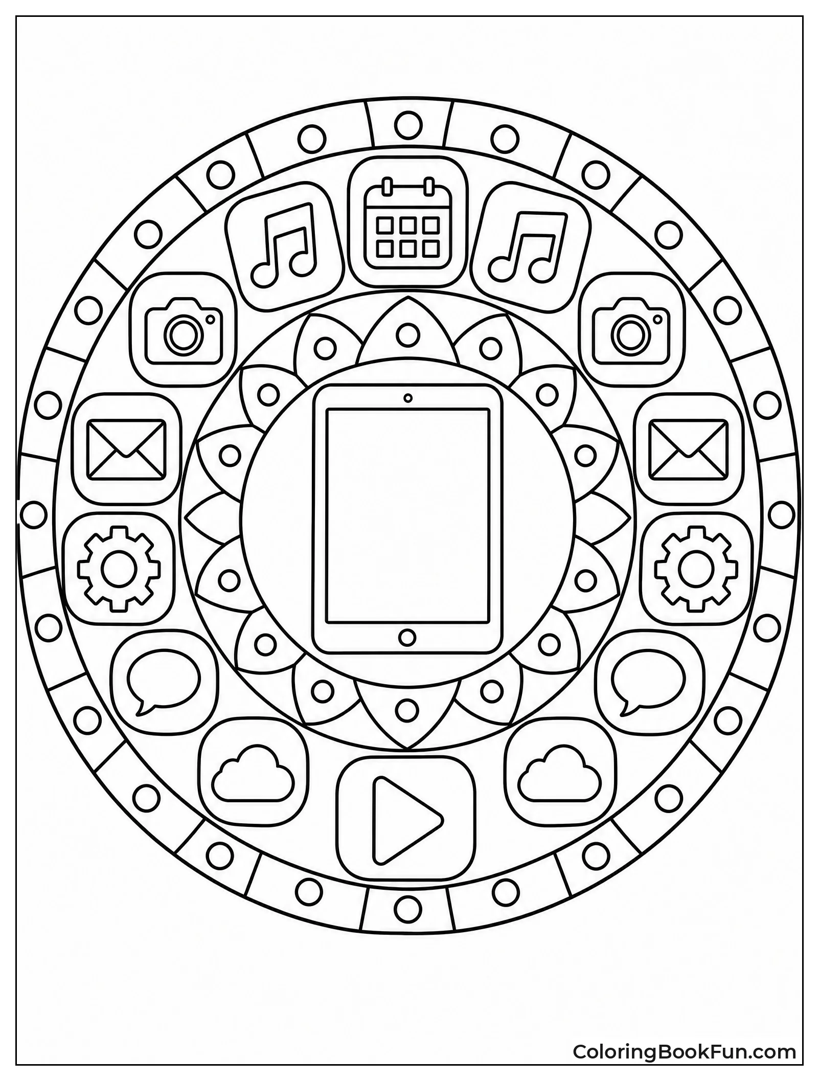 App Icons Form Circular Mandala