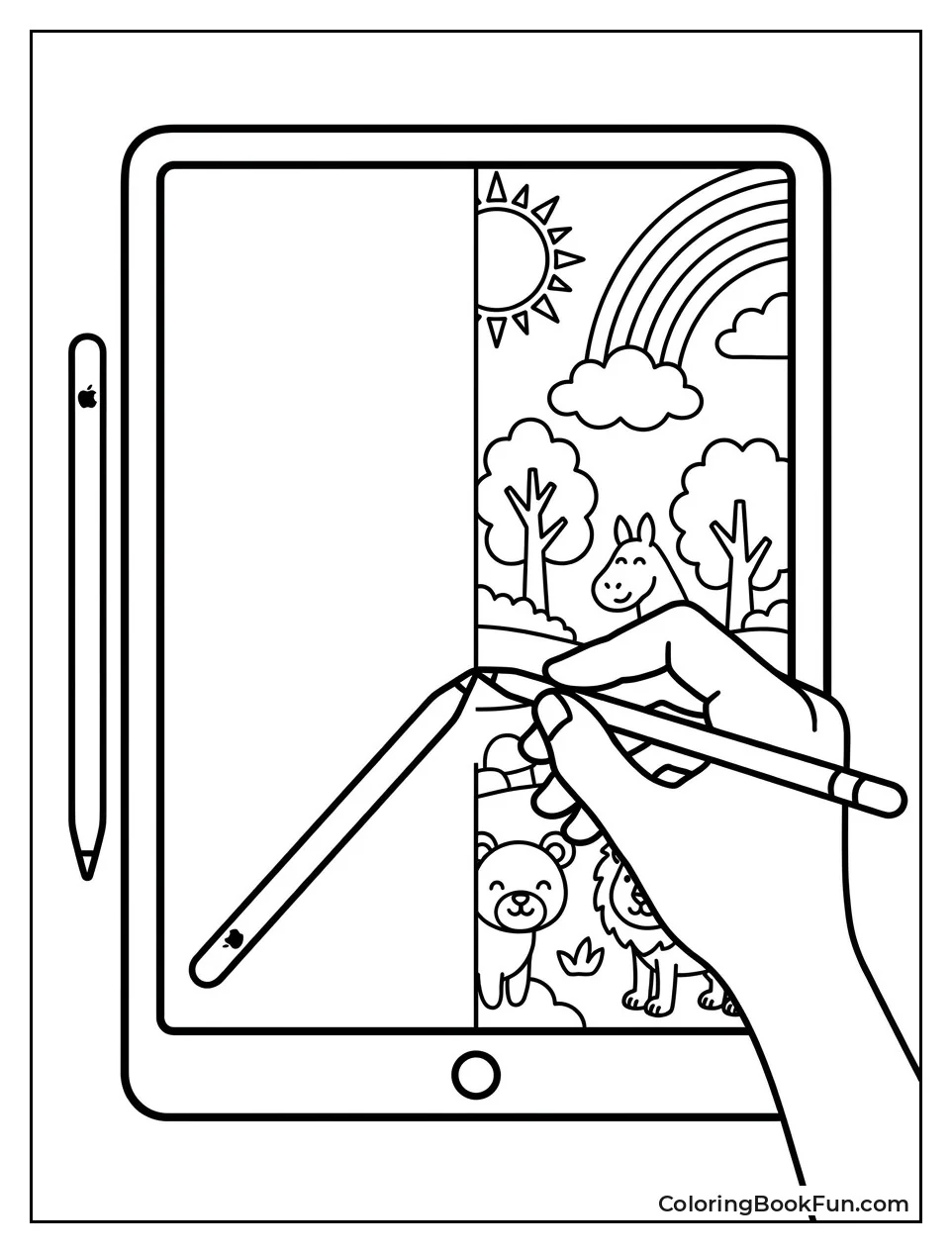 Blank Screen Turns Into Colorful Art