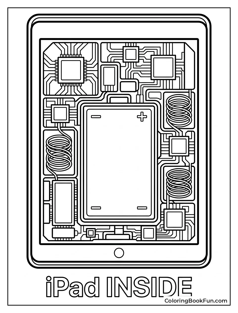 Colorful Circuits Fill iPad Inside