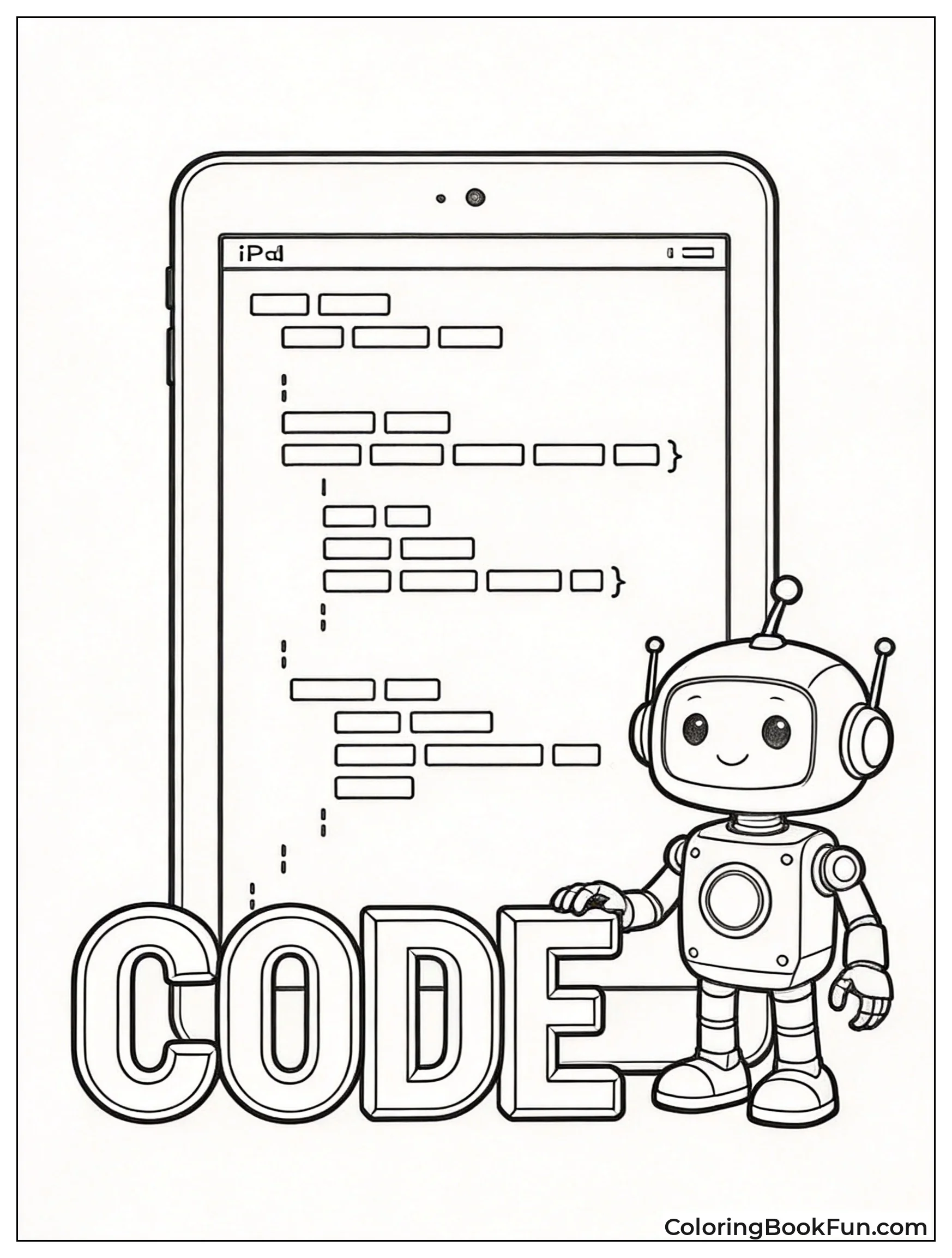 Robot Helps Fix Code on iPad