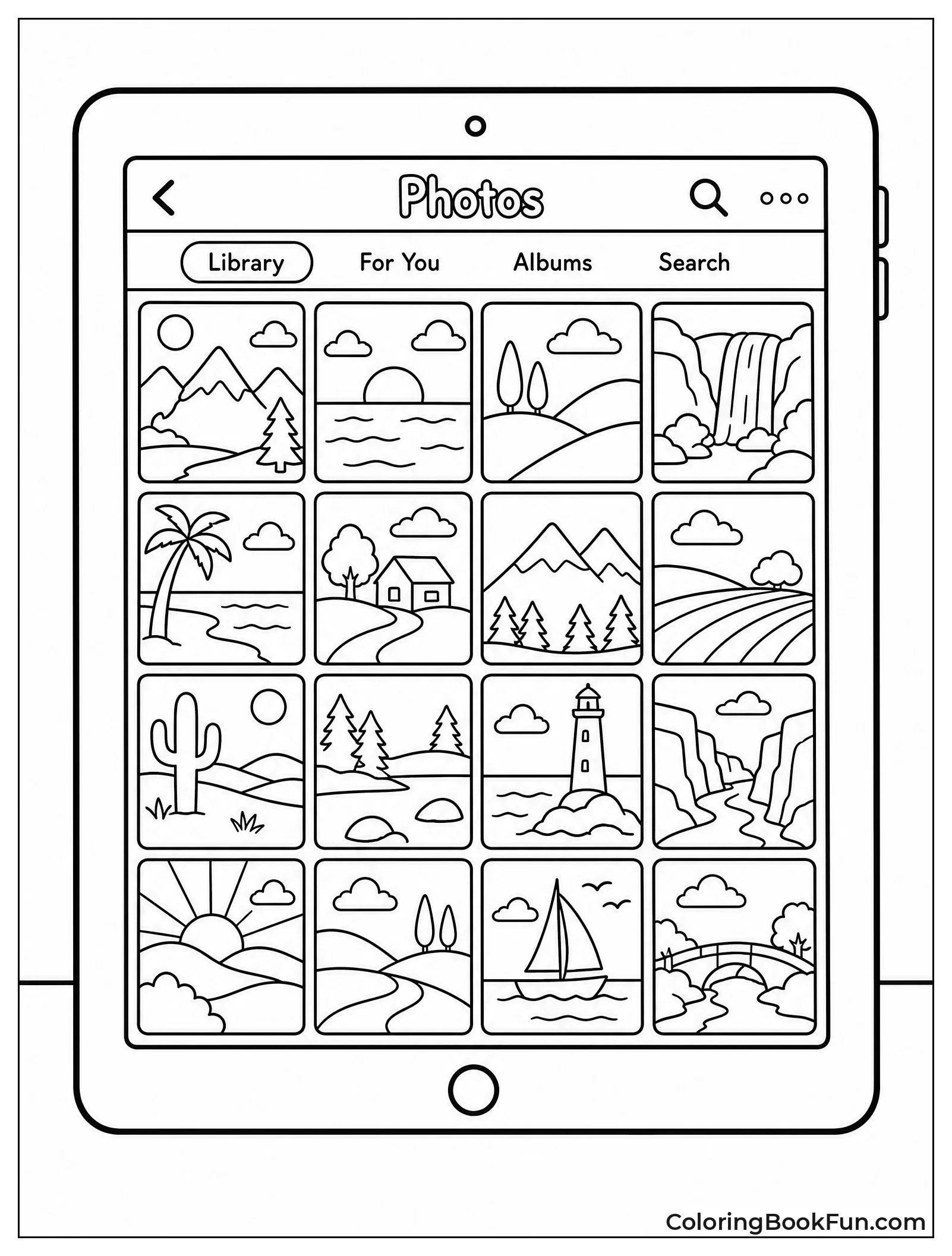 Photos App Shows Many Landscapes