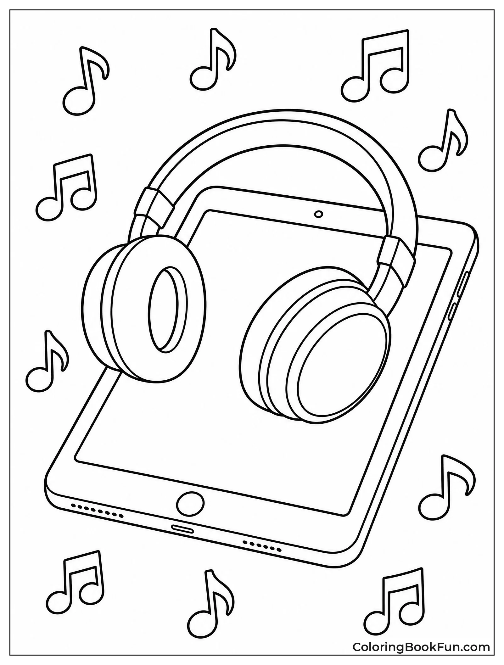 Headphones Rest on Top of iPad