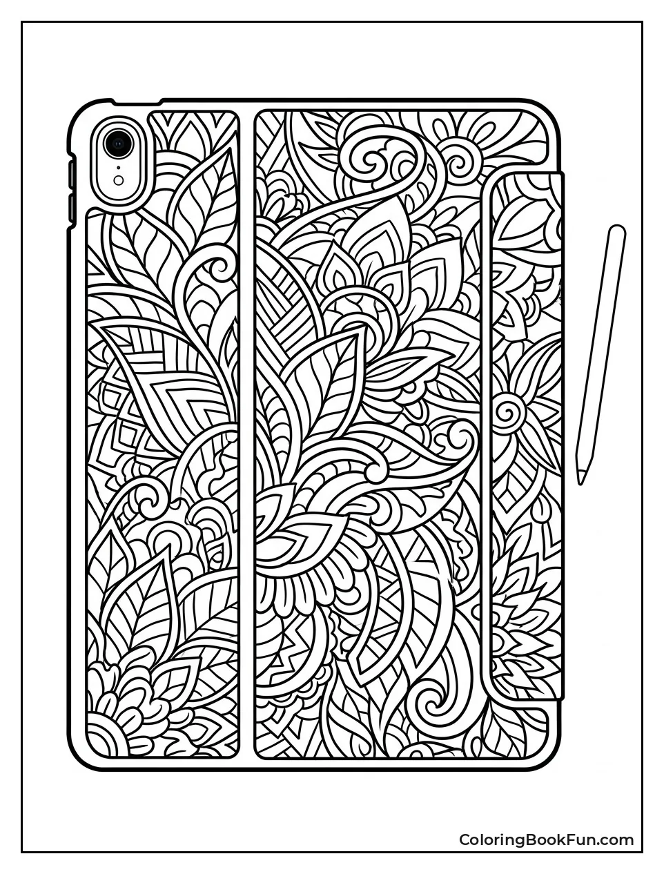 Zentangle Pattern Covers iPad Case