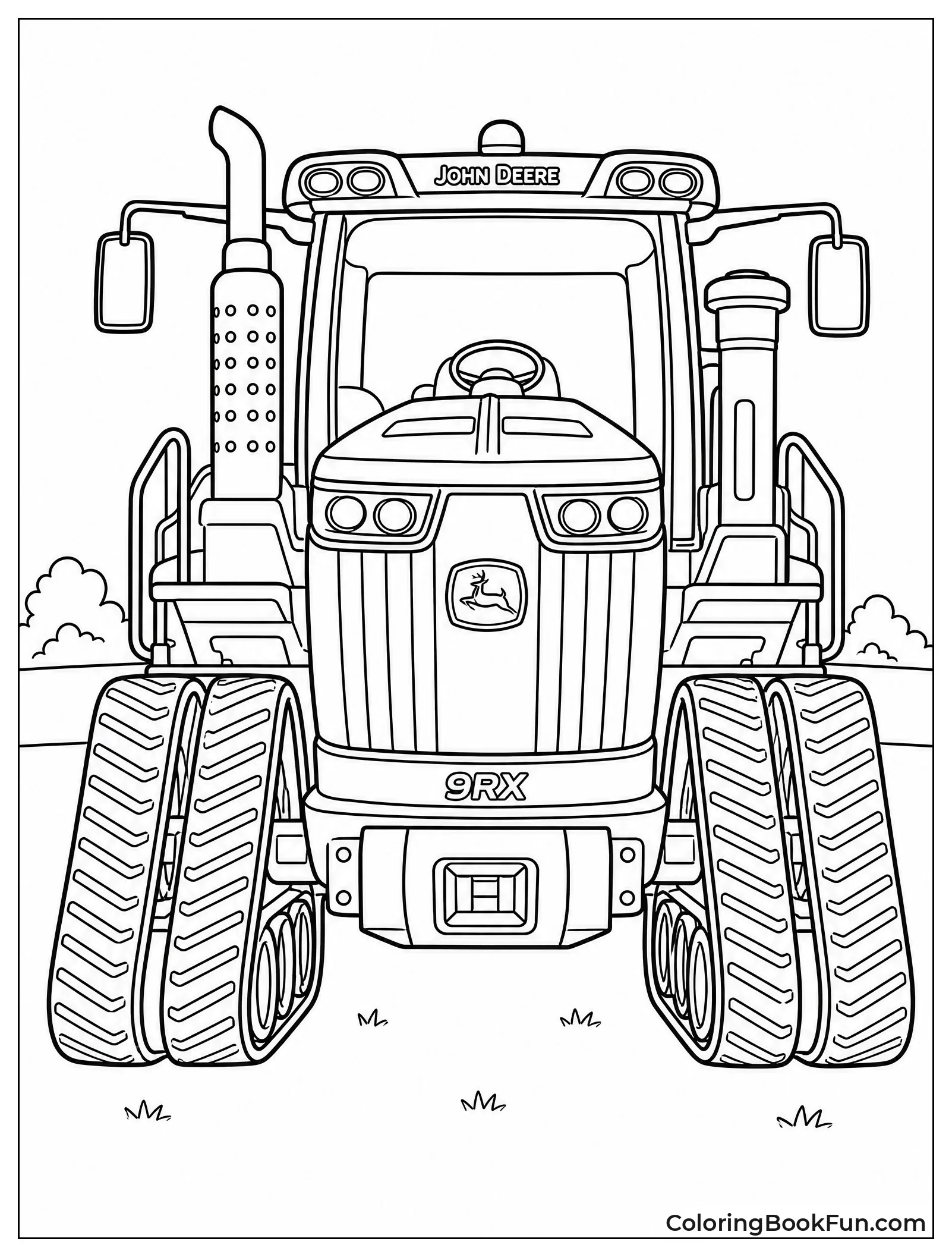 Bold Front View of 9RX Tractor