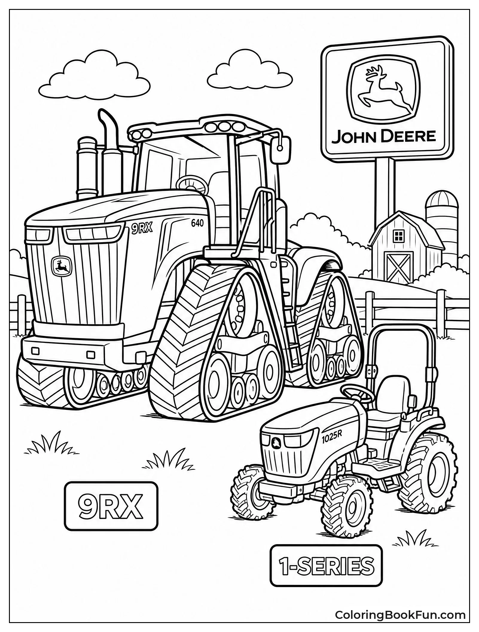 Giant Tractor Next to Small One