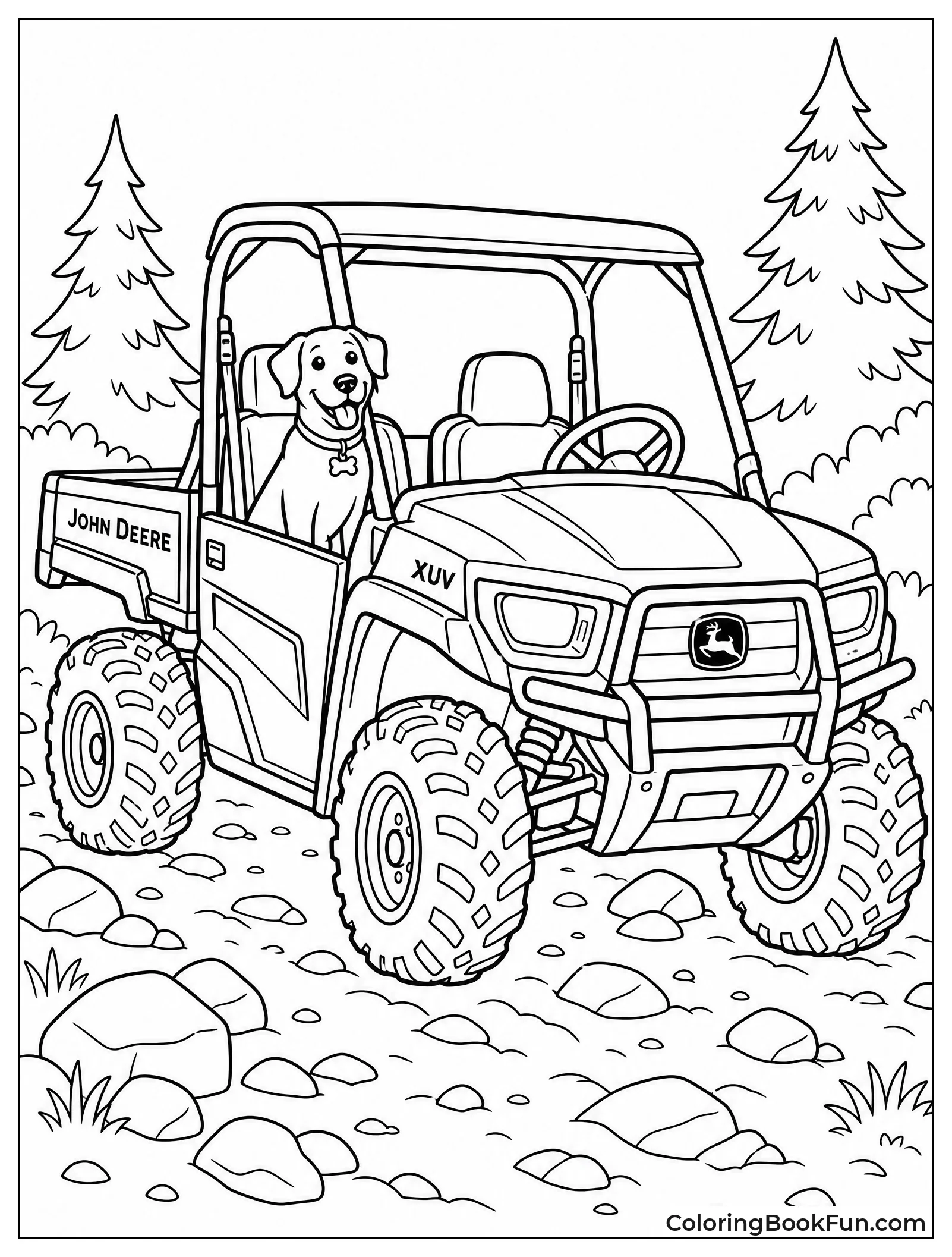 Gator Driving on Forest Trail