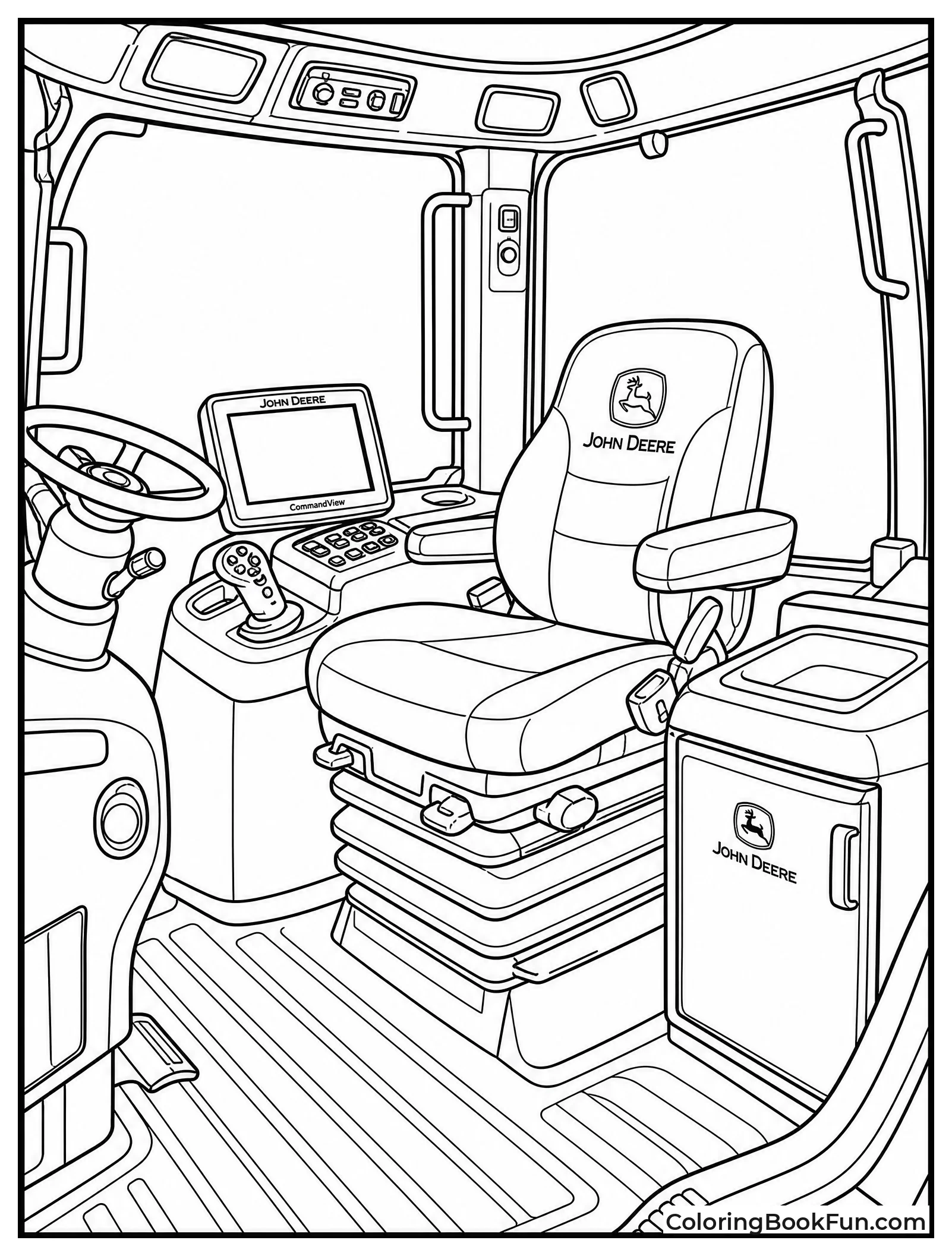 Comfortable Seat Inside Modern Cab