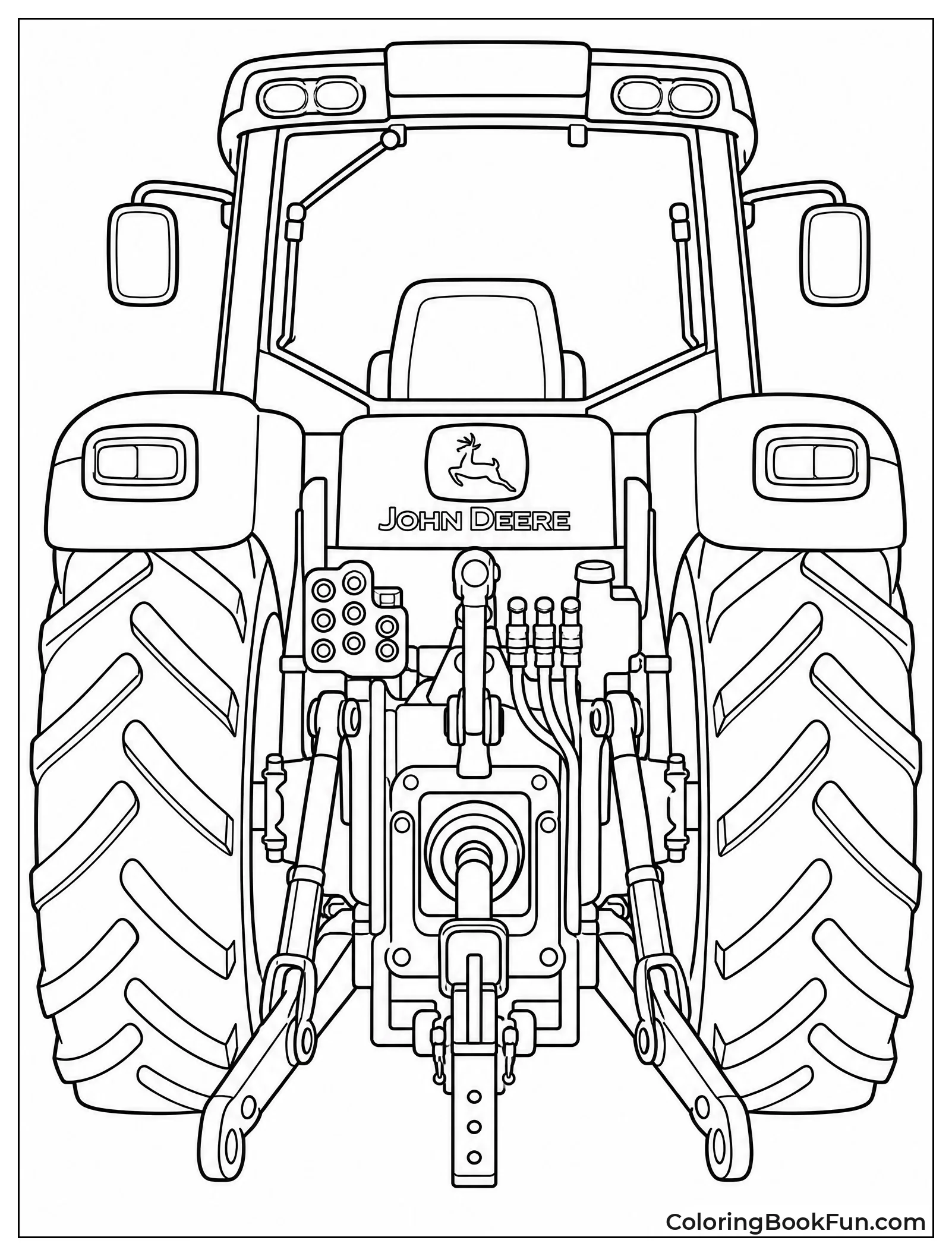 Rear View of Tractor Hitch