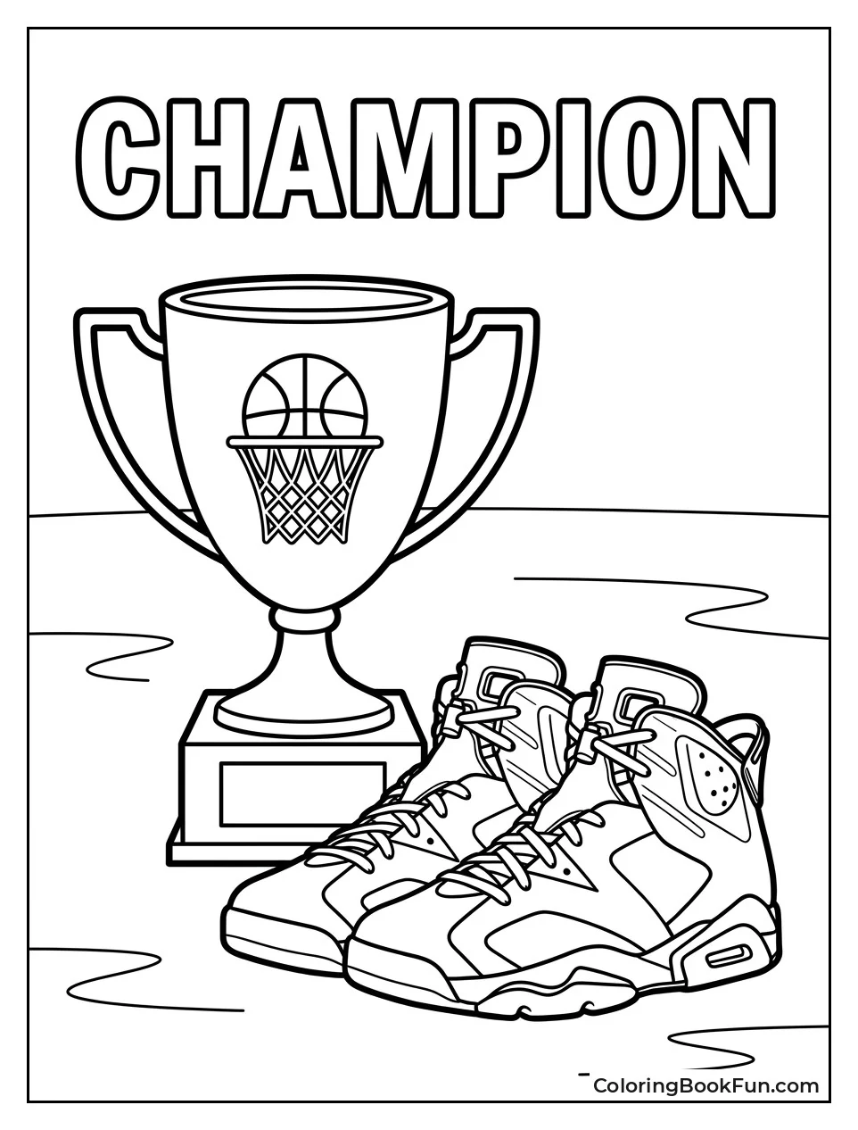 Trophy Next to Jordan Sixes