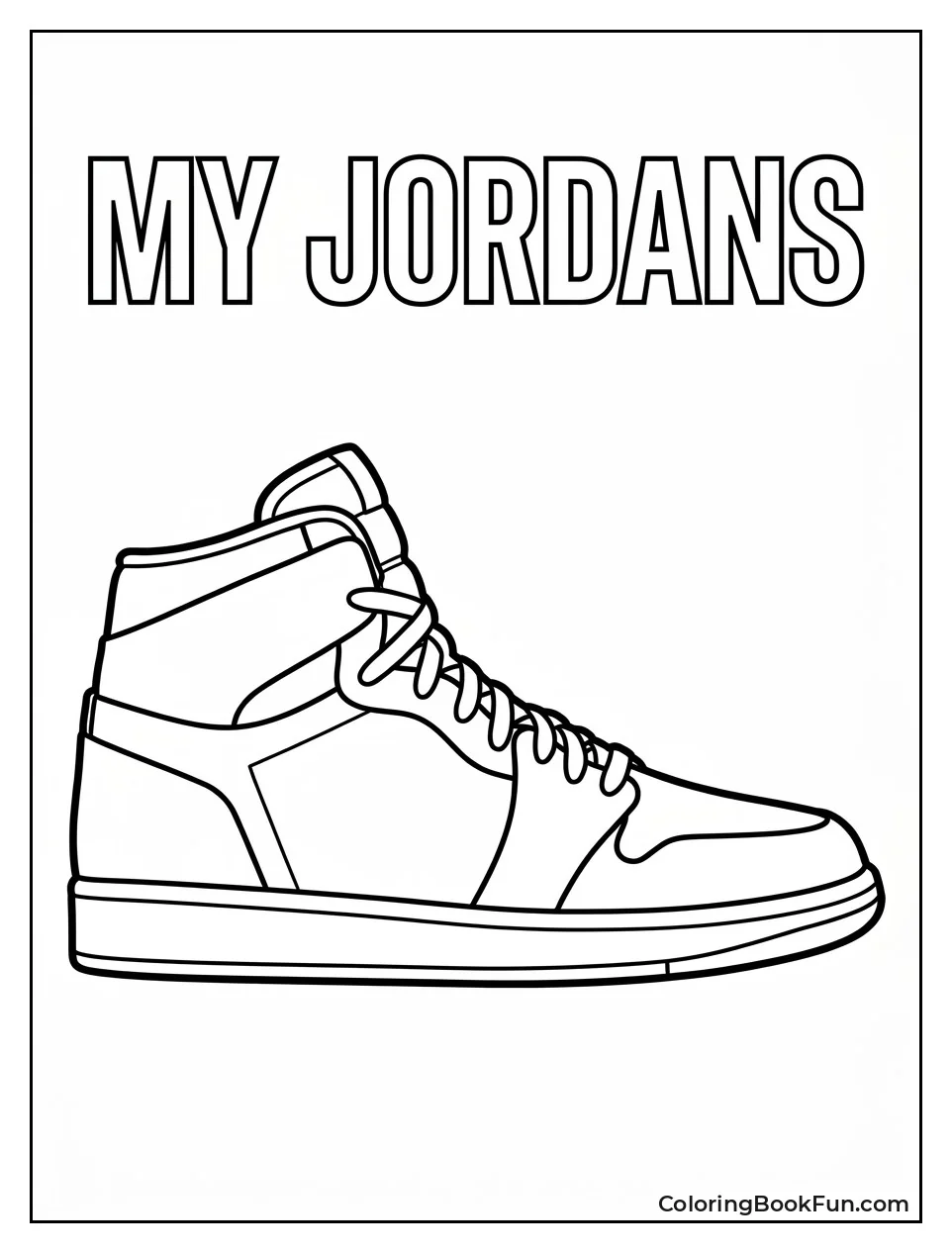 Blank Sneaker for Coloring Fun