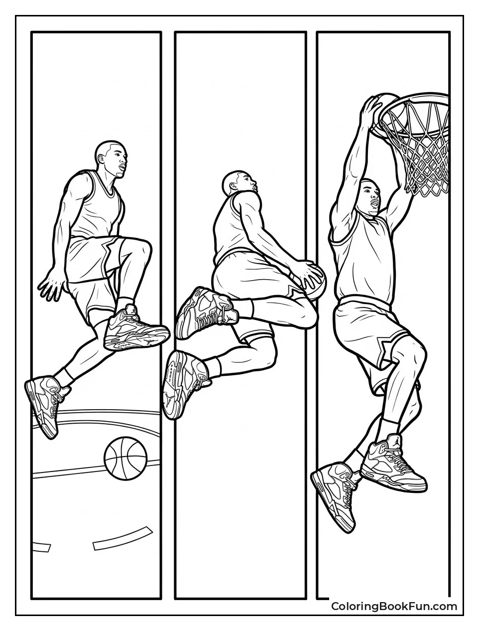 Player Dunking in Three Frames