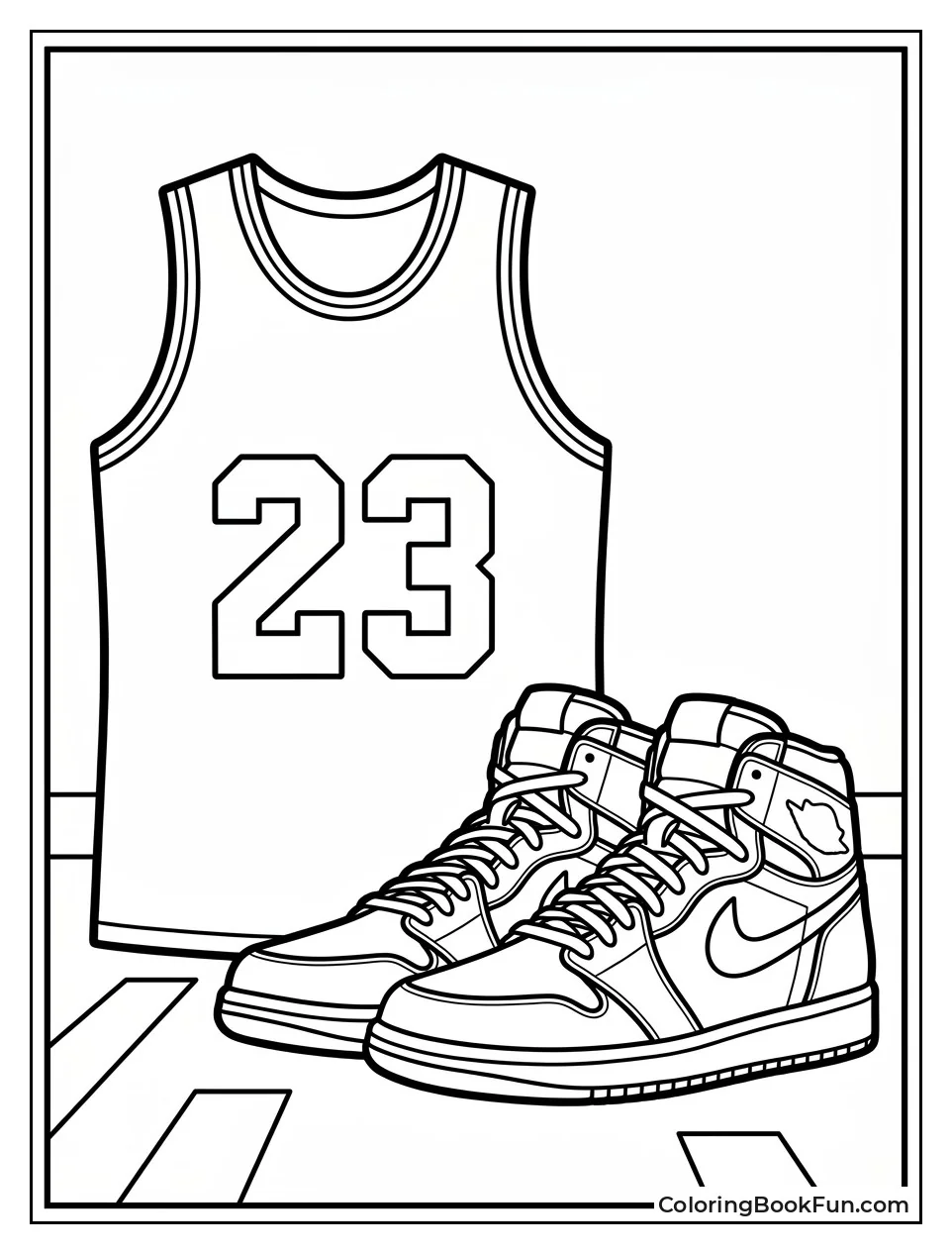 Jersey Next to Matching Sneakers