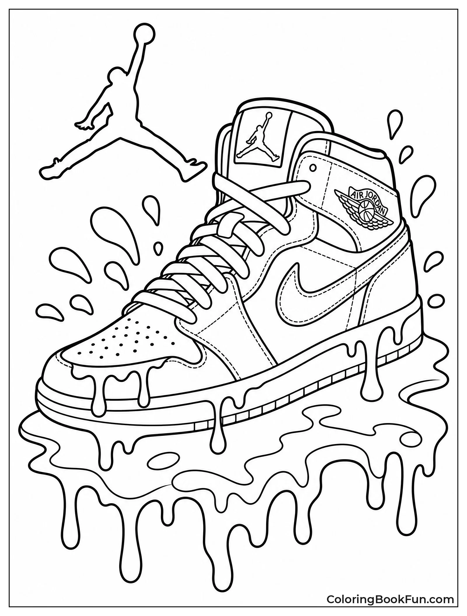 Sneaker with Melting Paint