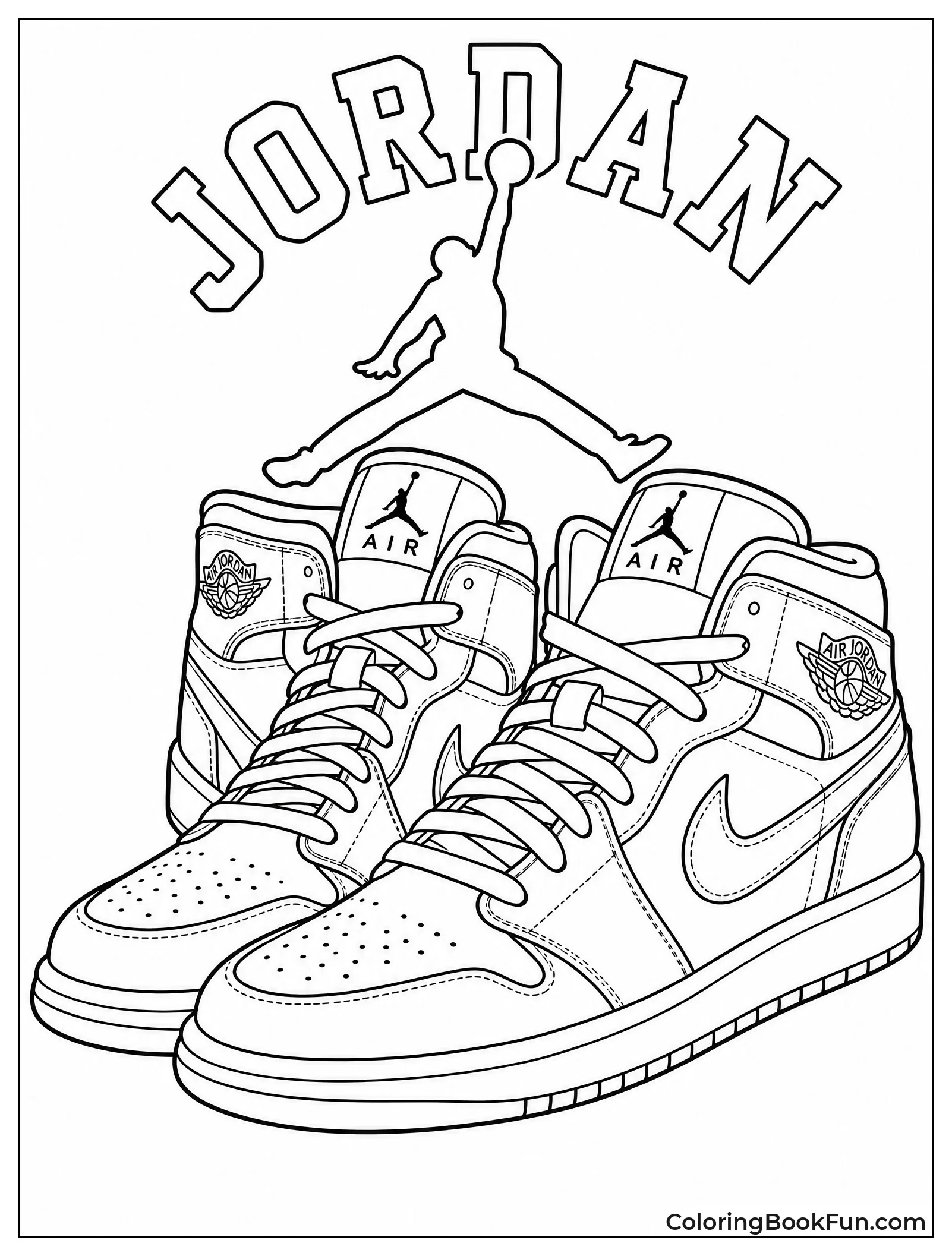 Classic Jordan Shoes Ready to Color