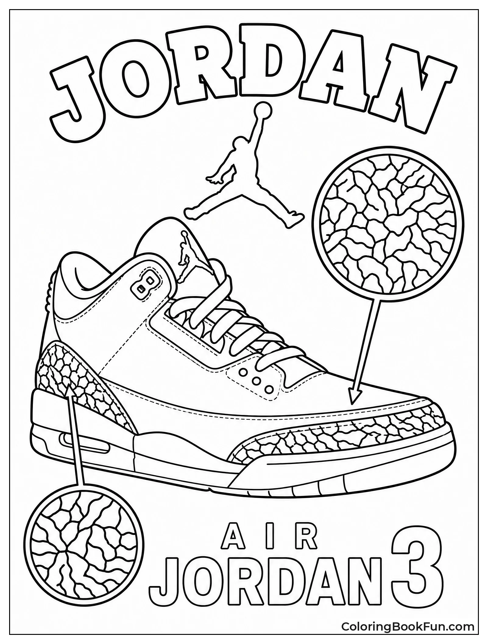 Jordan Three with Elephant Print