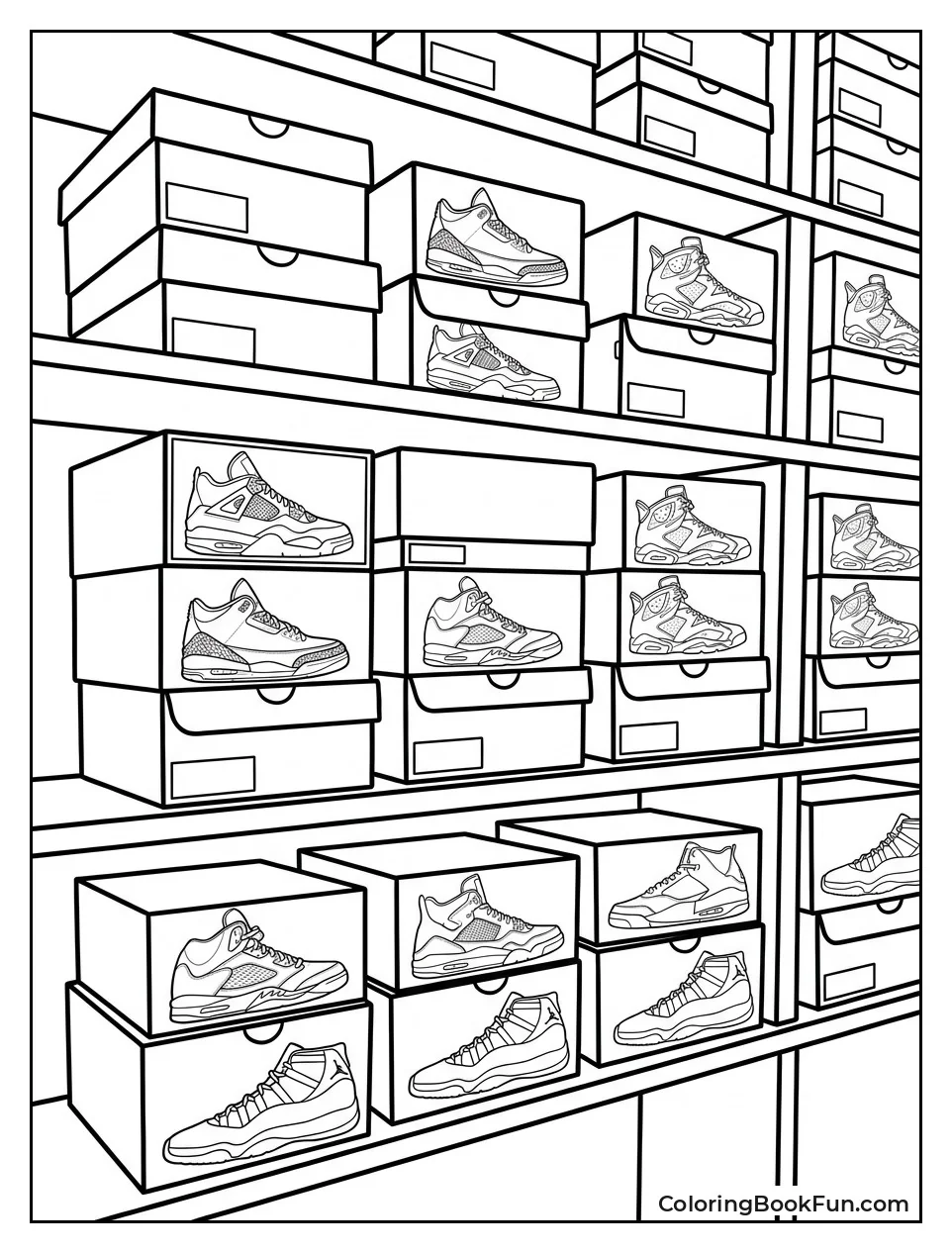 Wall of Jordan Sneakers