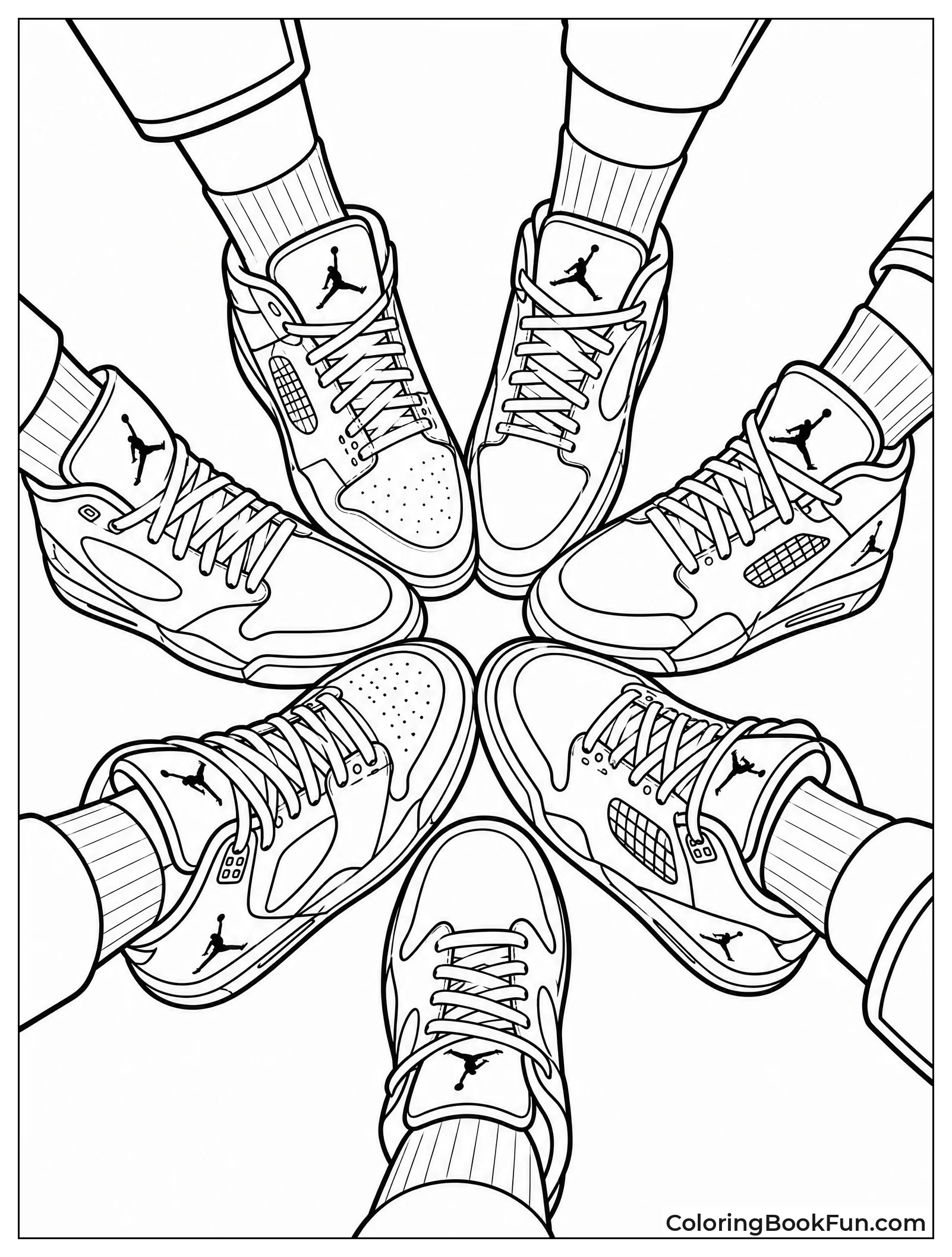 Team Feet in Huddle