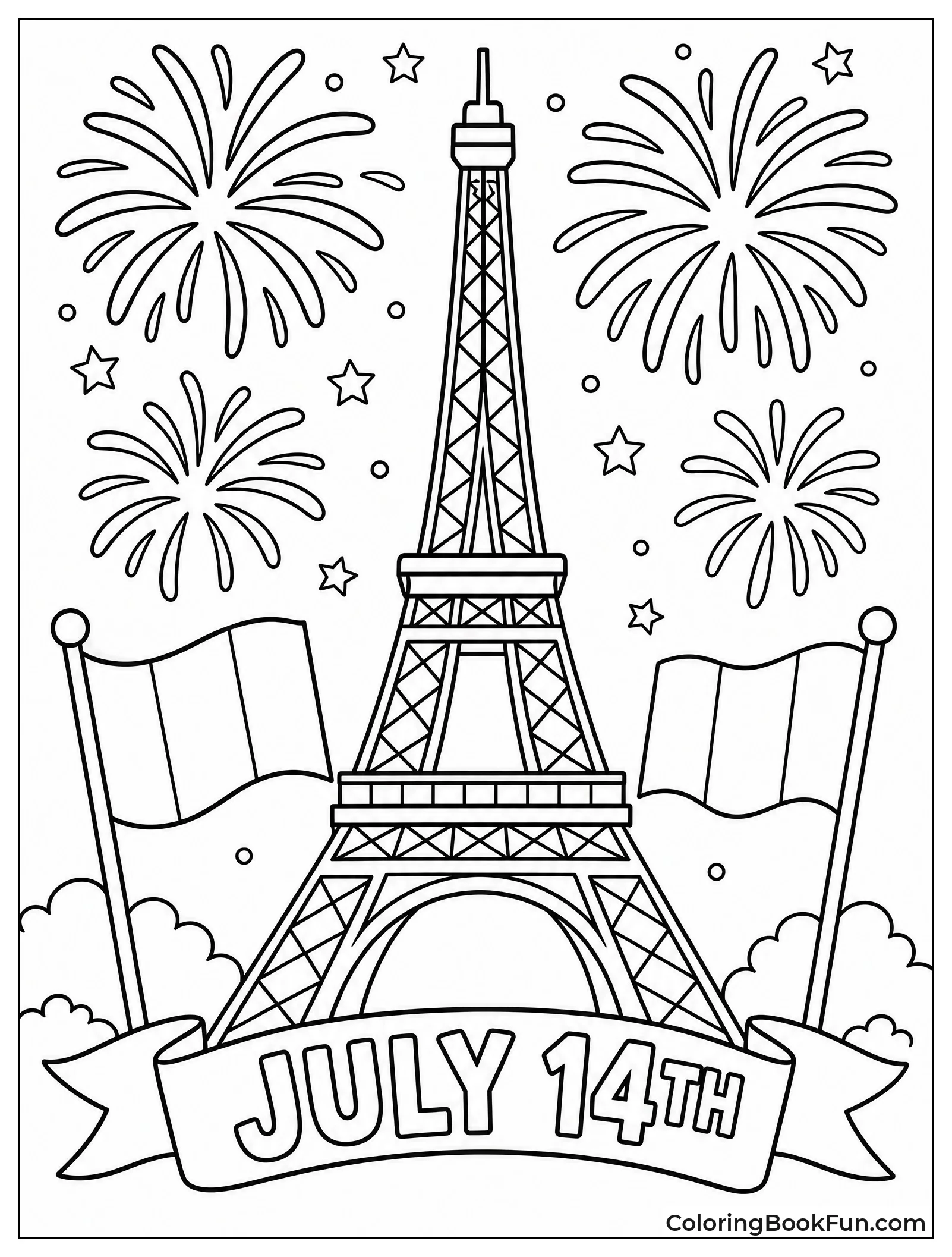 Fireworks Light Up Eiffel Tower