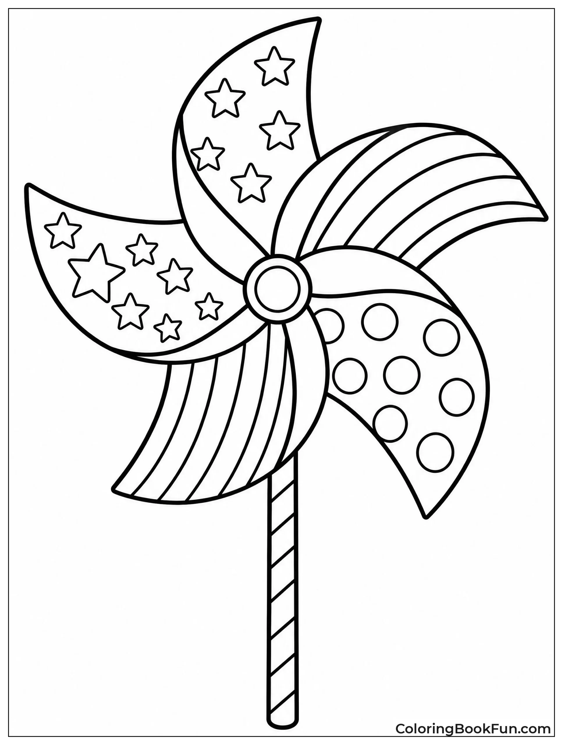 Pinwheel Spins with Stars and Stripes