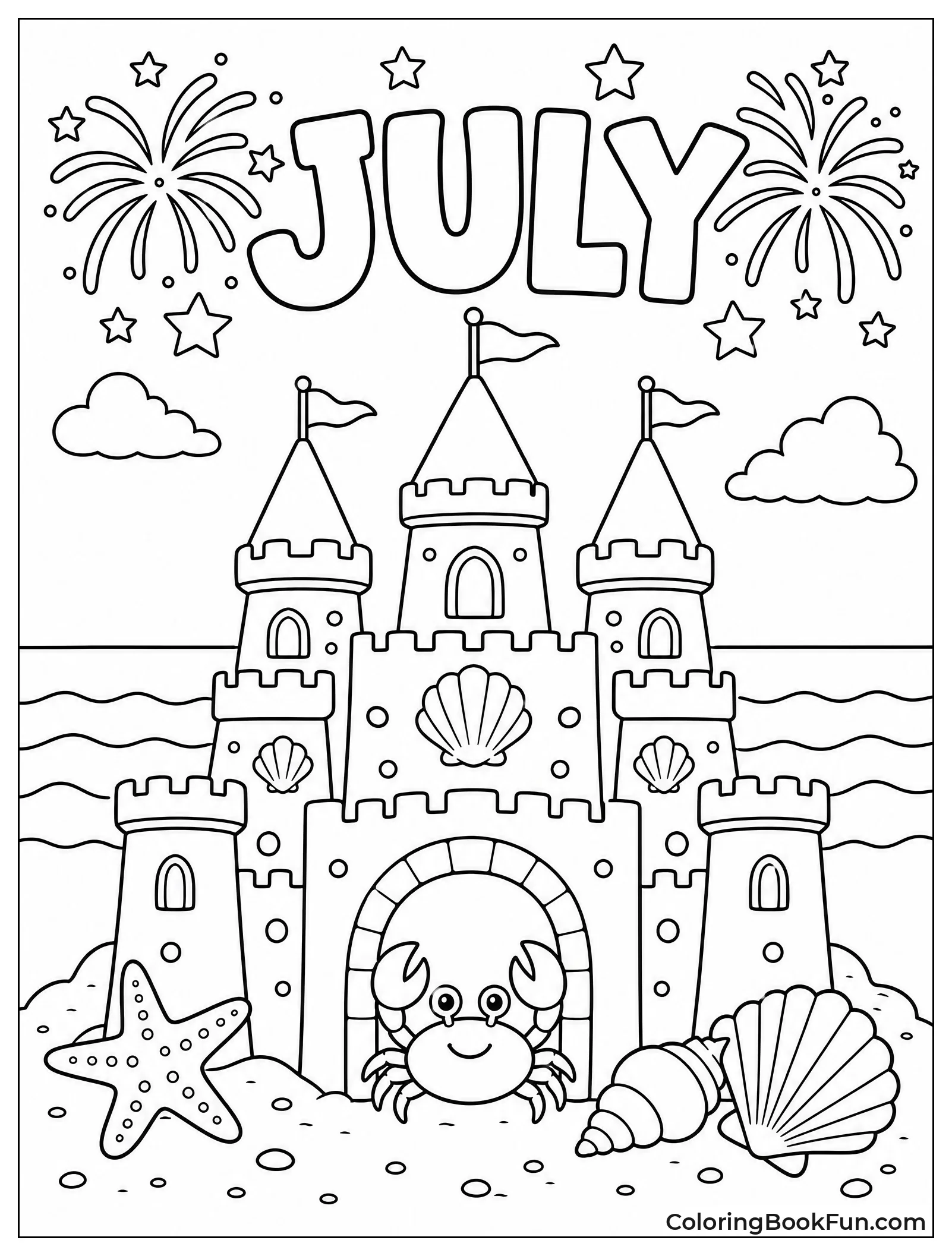 Crab Guards Detailed Sandcastle