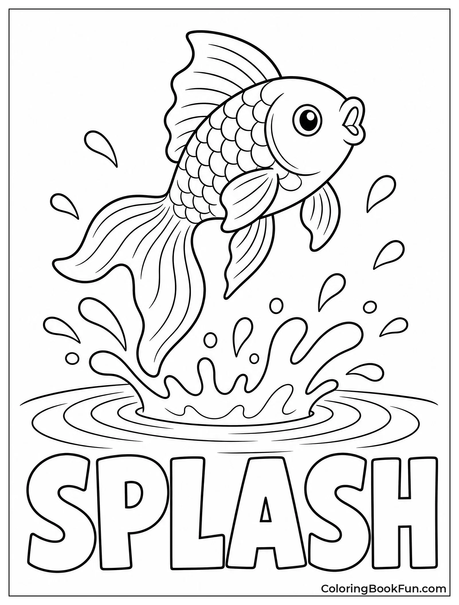 Goldfish Leaps Above the Water