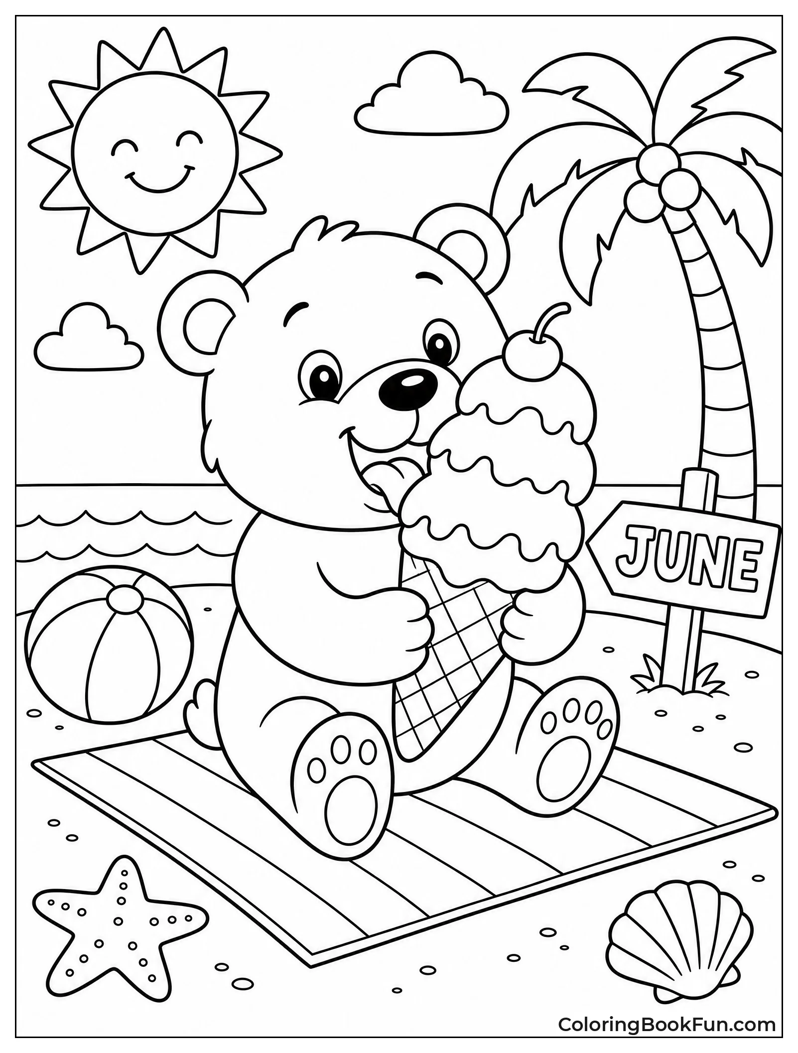 Bear Eating Ice Cream Cone