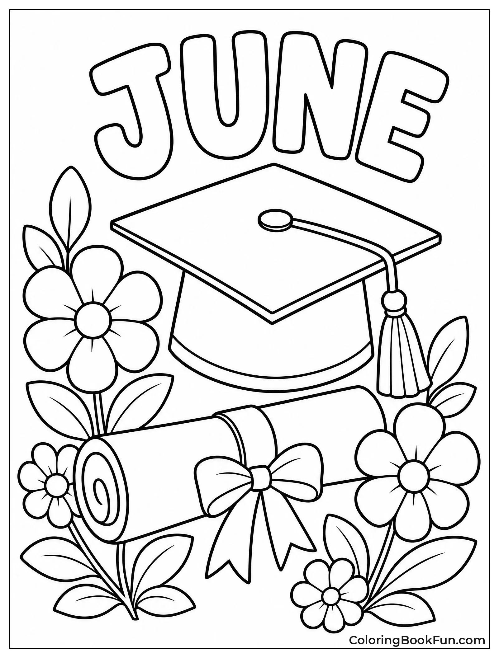 Graduation Cap with Diploma
