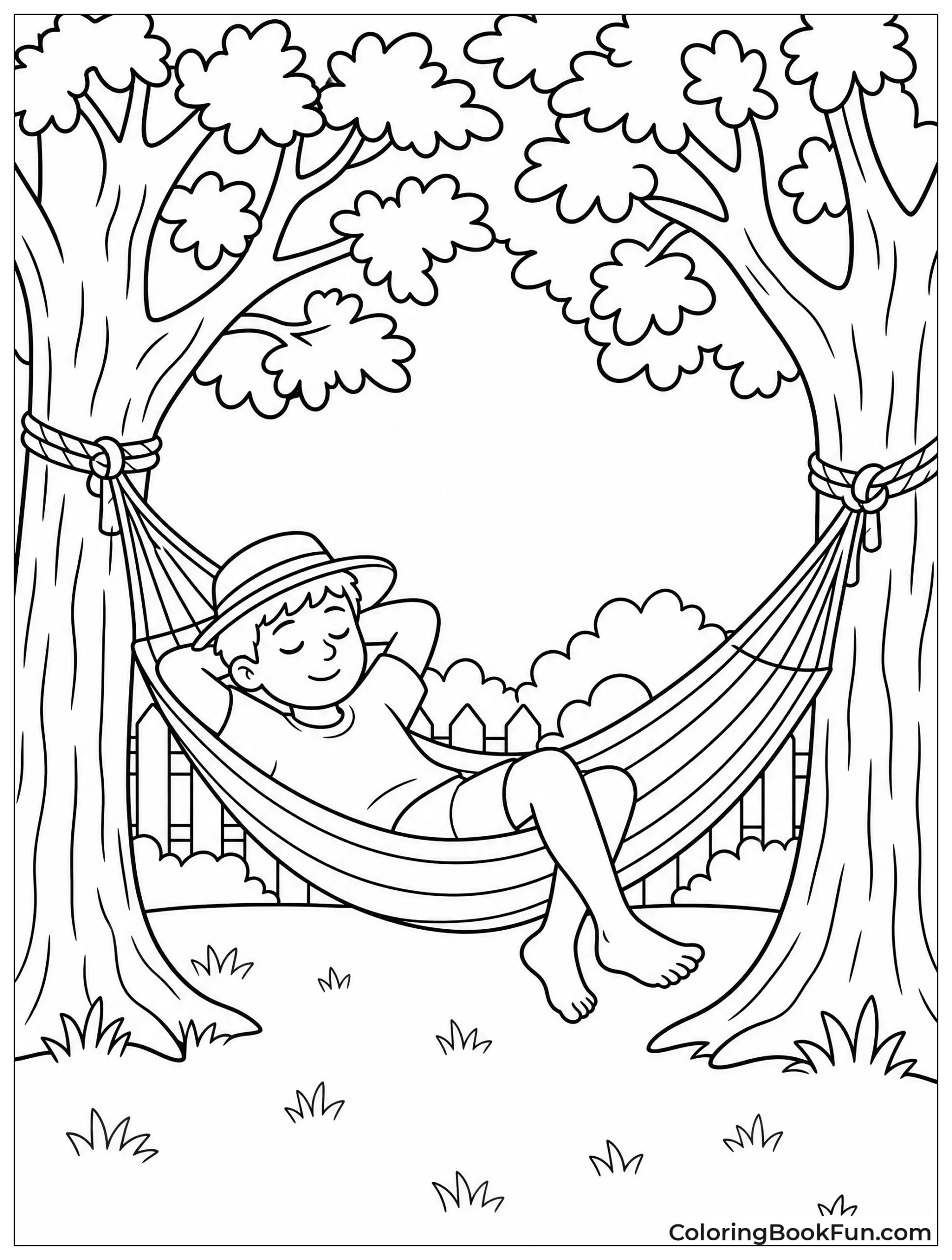 Person Napping in Hammock