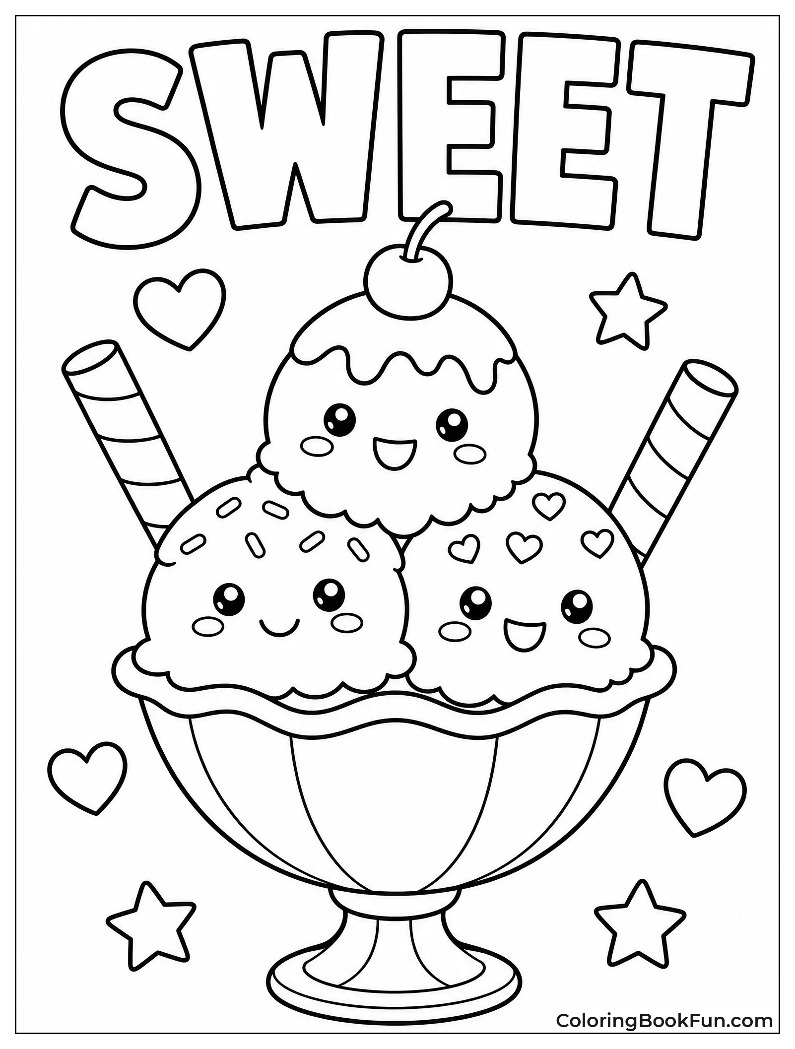 Cute Ice Cream Sundae