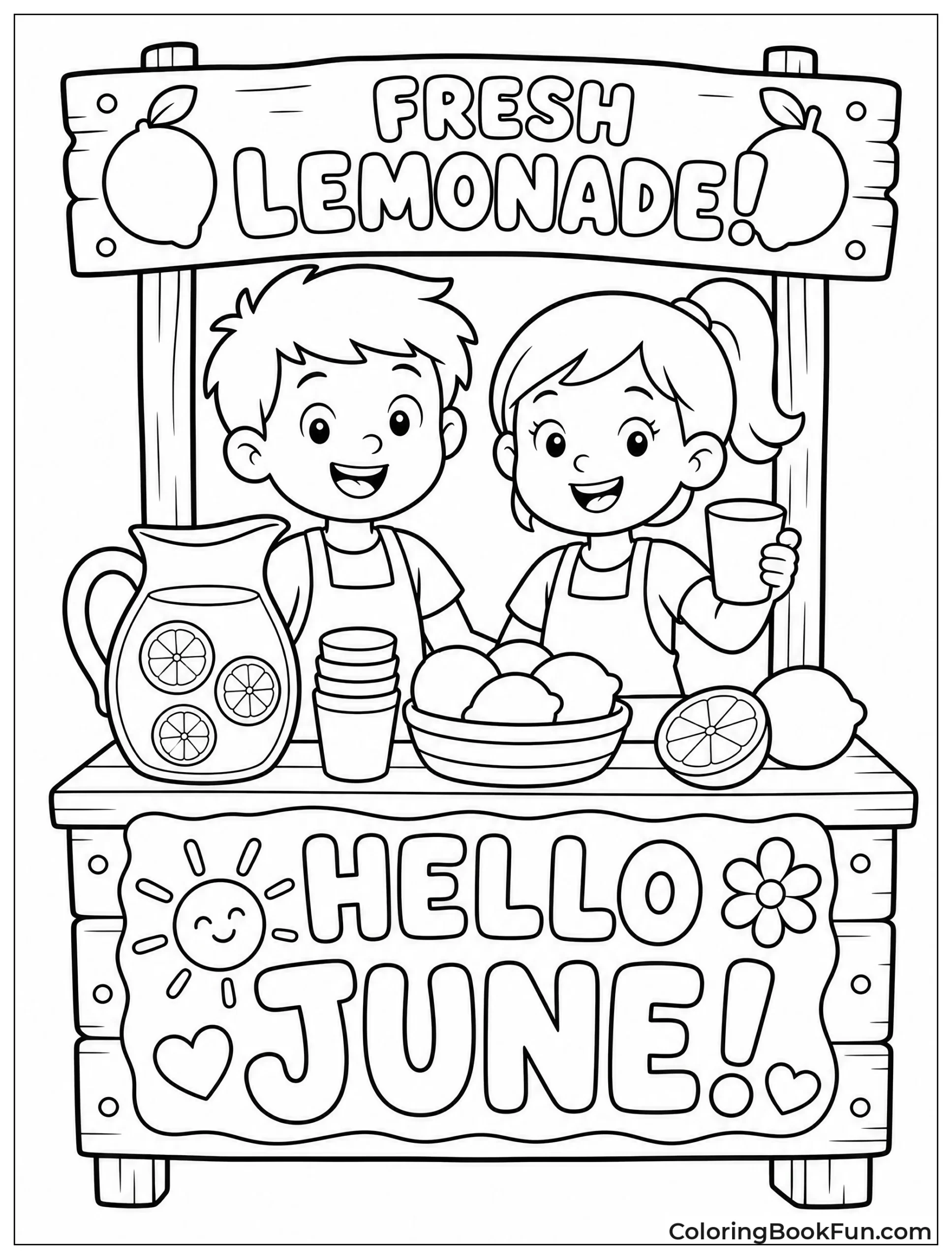 Children Selling Lemonade