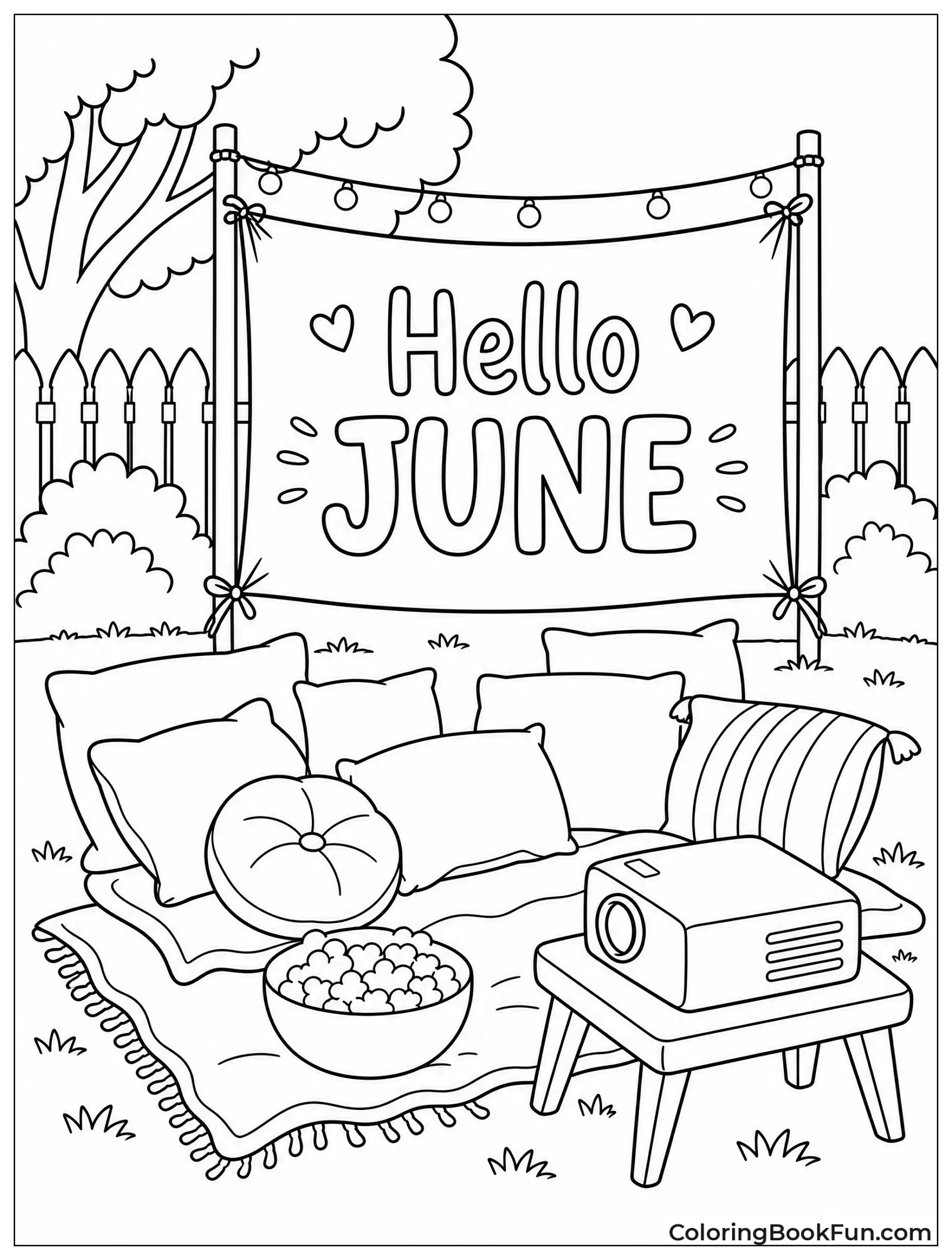 Outdoor Movie Night Setup