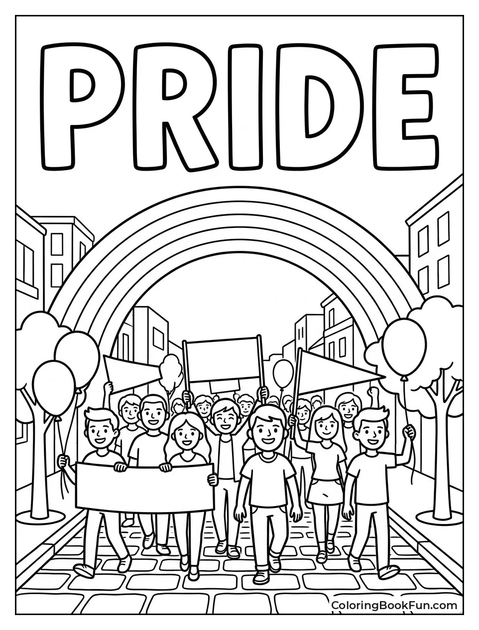Rainbow at Pride Parade