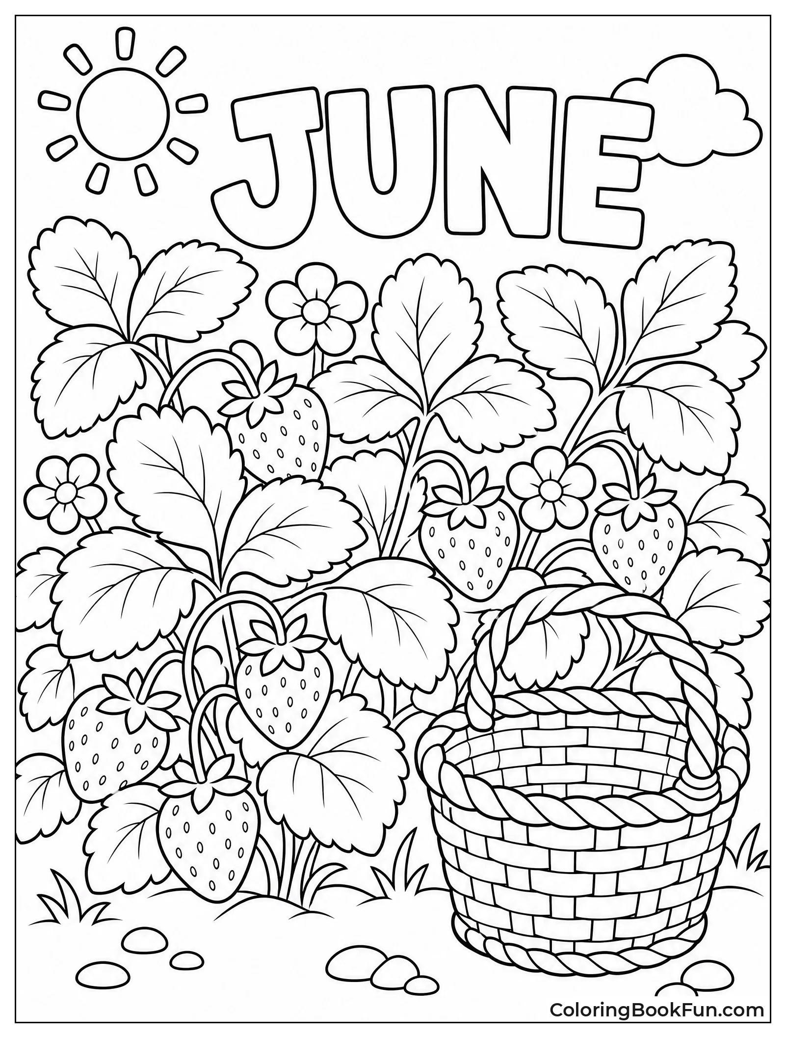 Picking Strawberries in Patch
