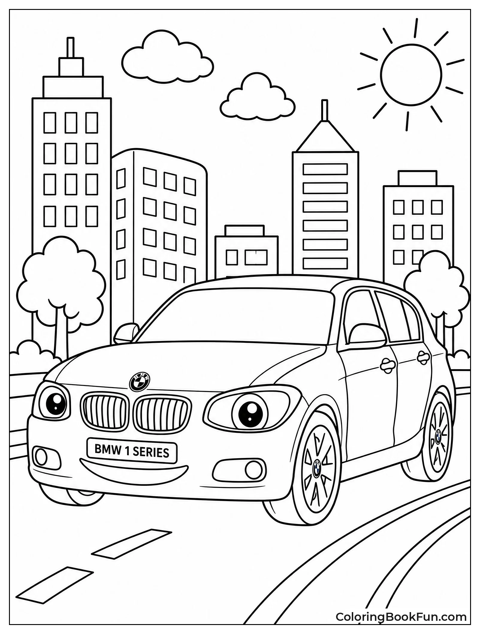 Cute BMW with Big Eyes