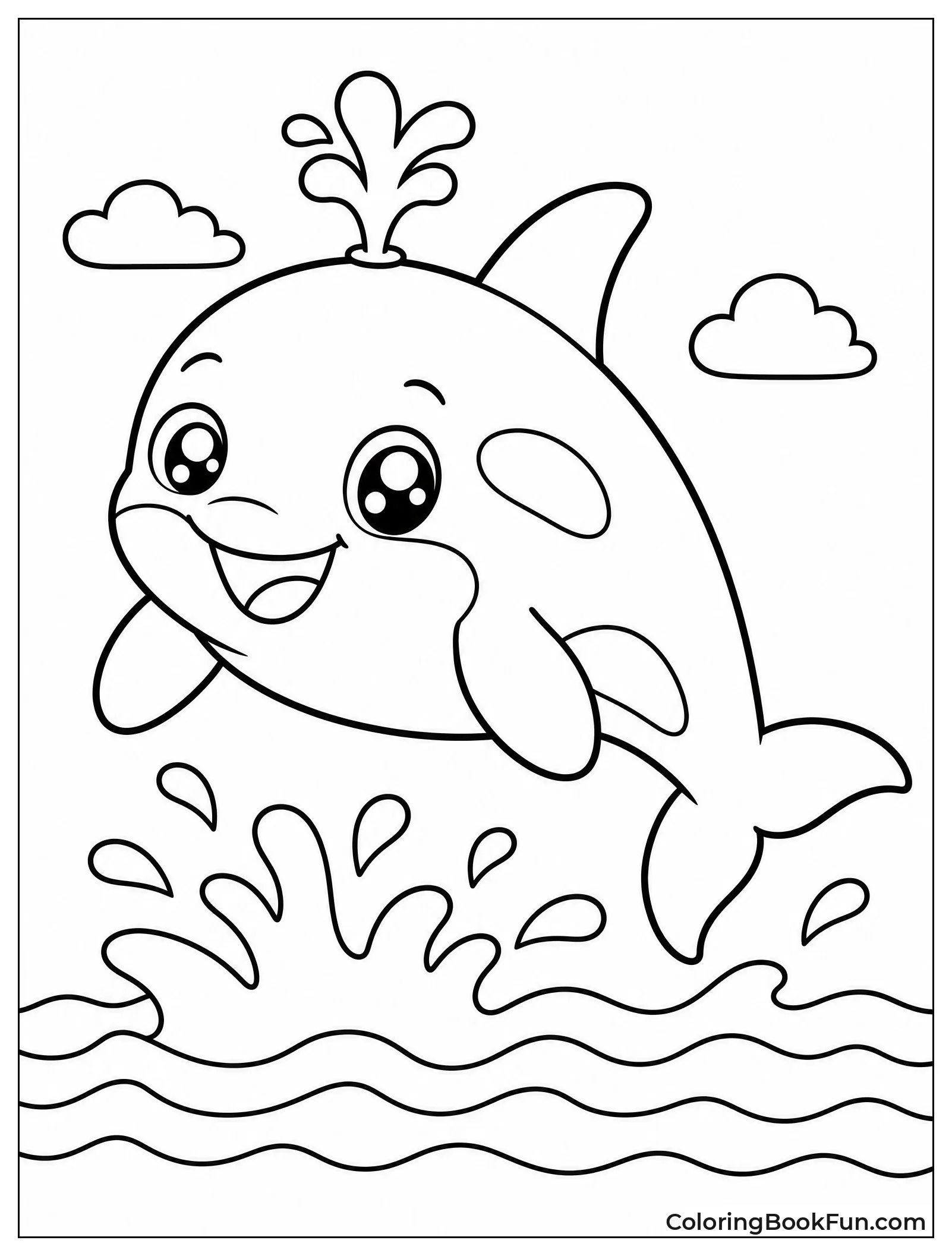 Cute Chibi Orca with Big Eyes