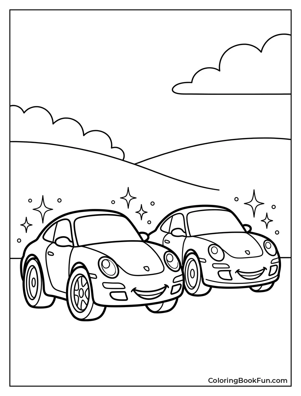 Two Chubby Porsches Park Together