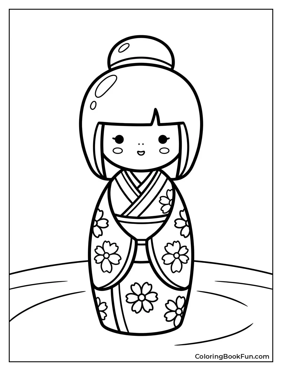 Kokeshi Doll in Kimono
