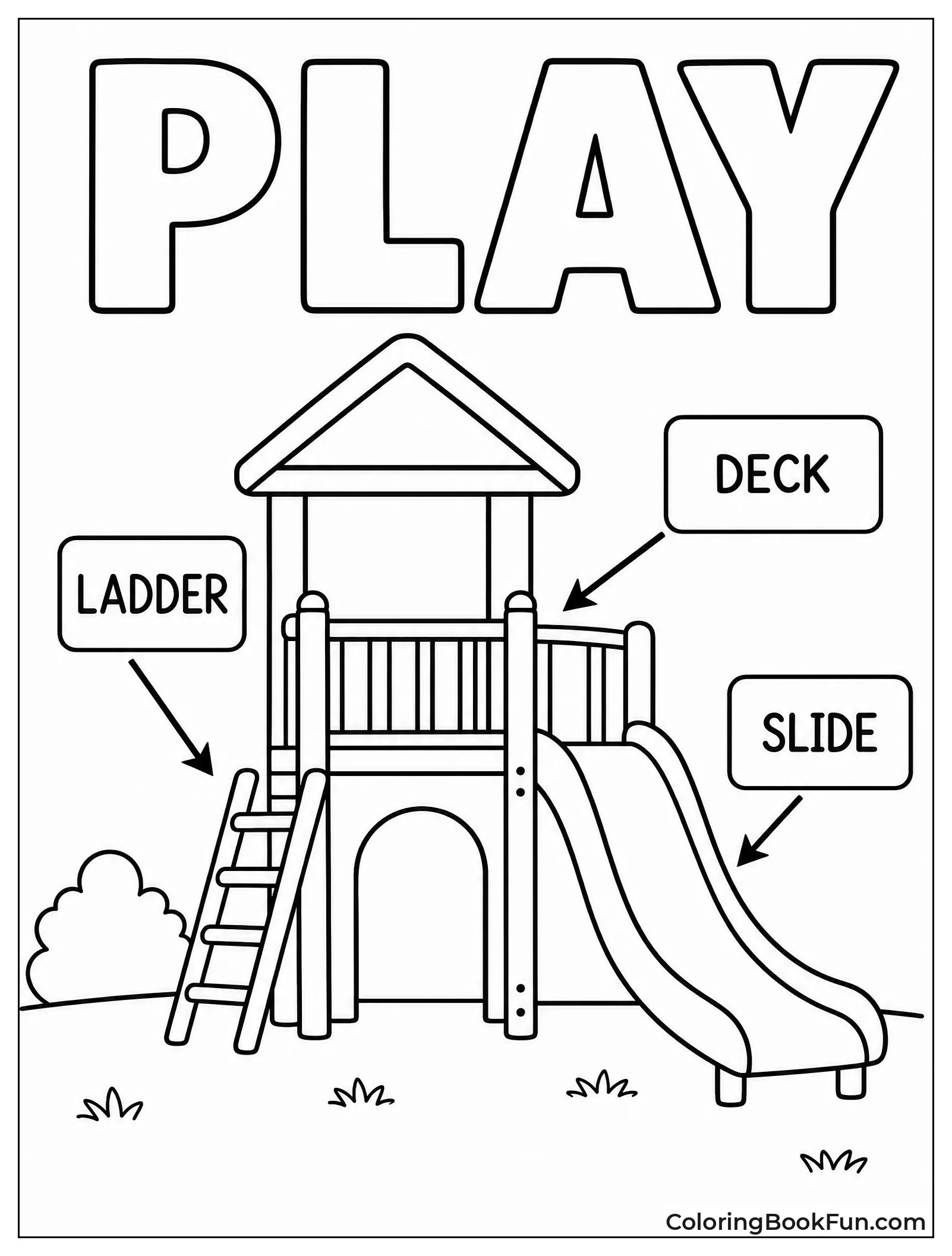 Playground Parts with Labels