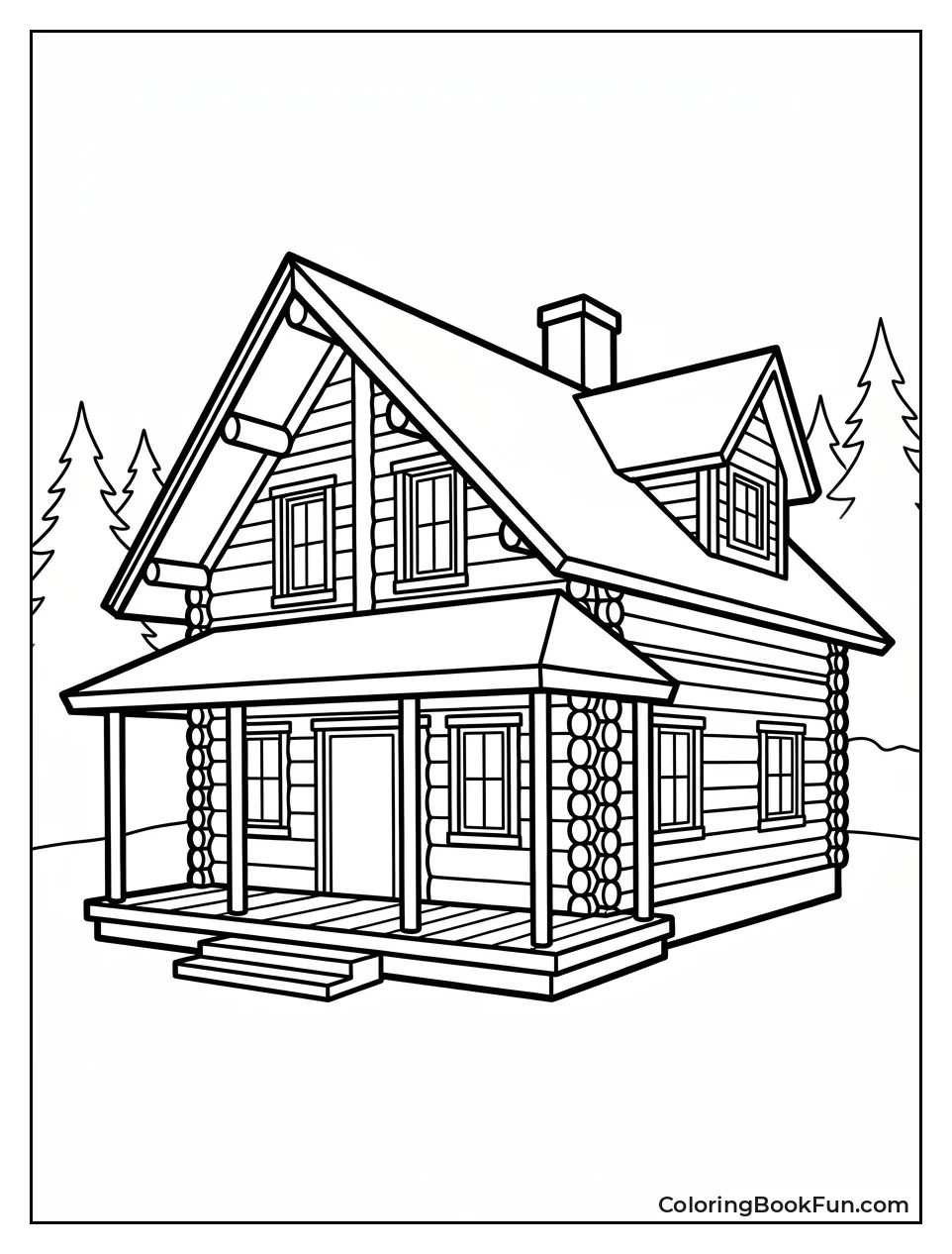 Large Rustic Log Cabin