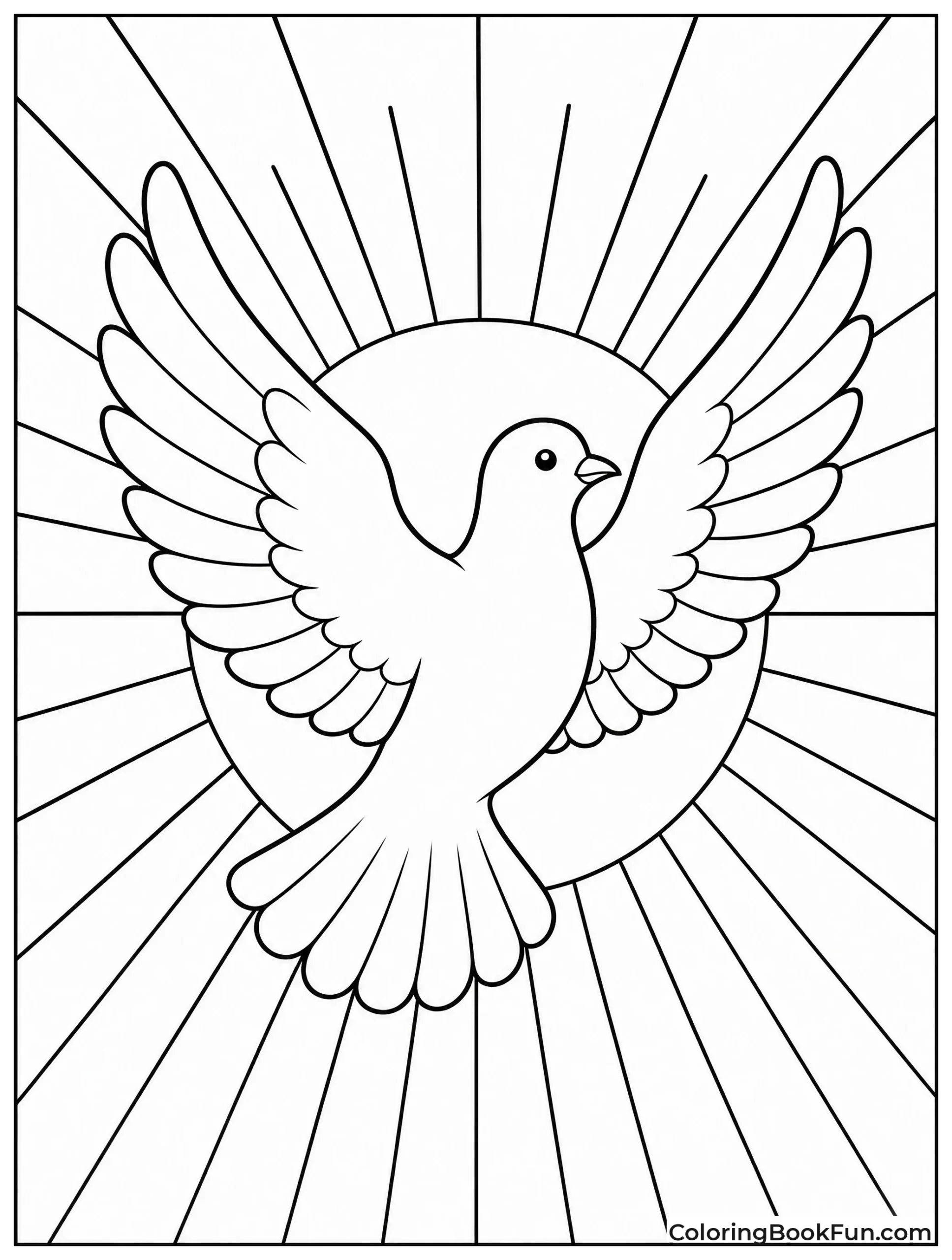 White Dove in Radiant Light