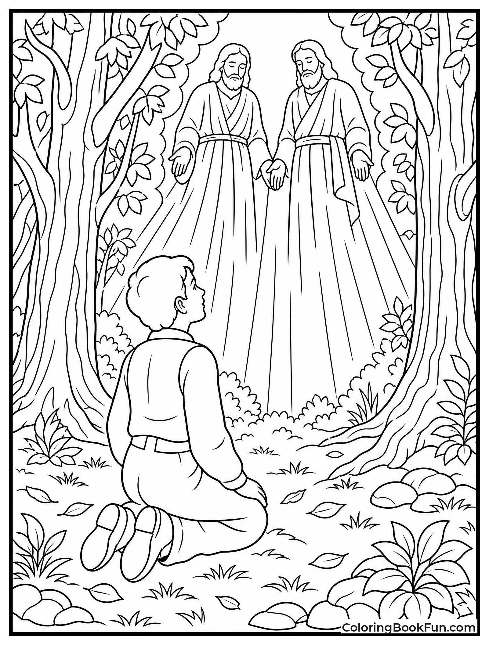 Joseph Smith Kneeling in Sacred Grove