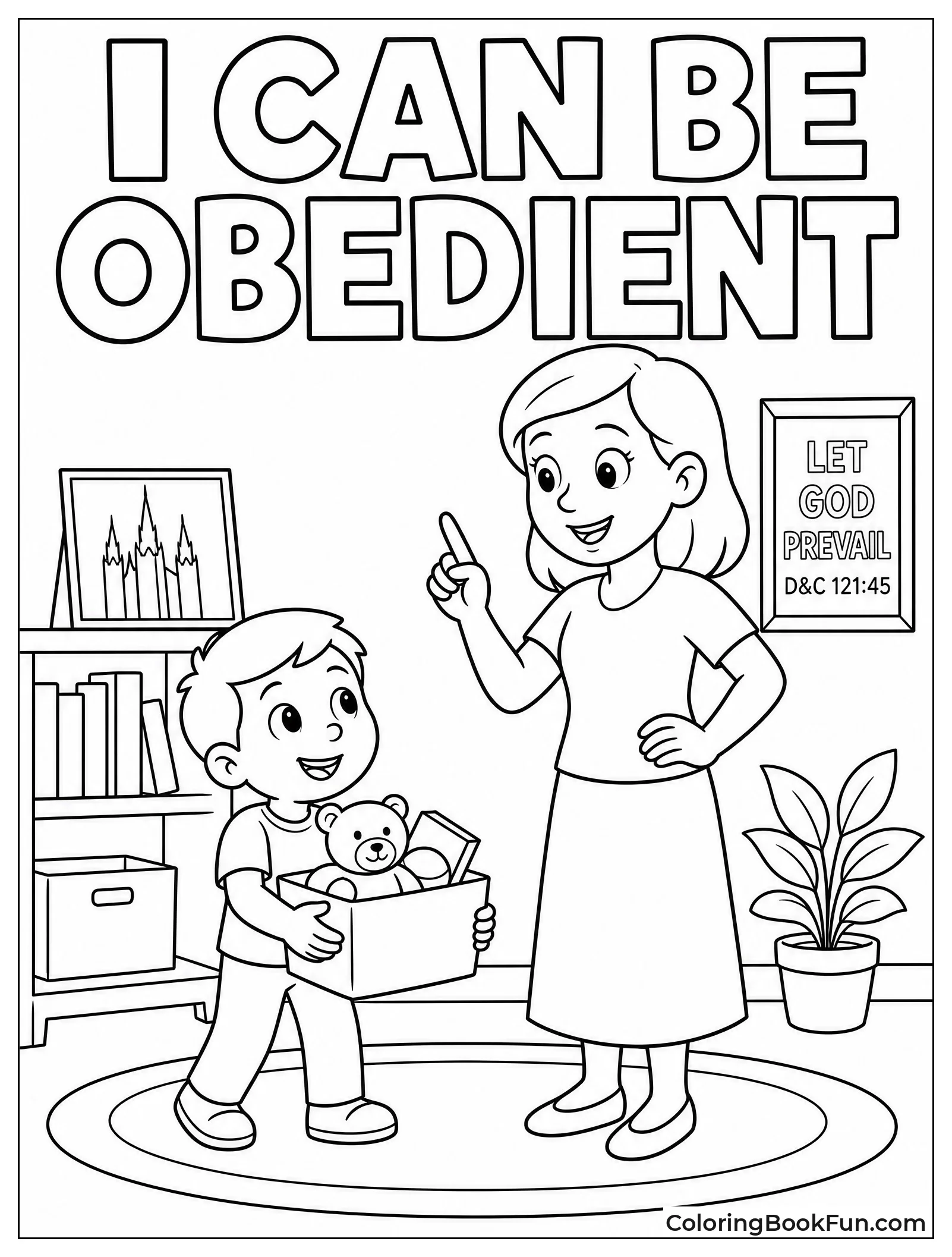Kid Obeying Mom at Home