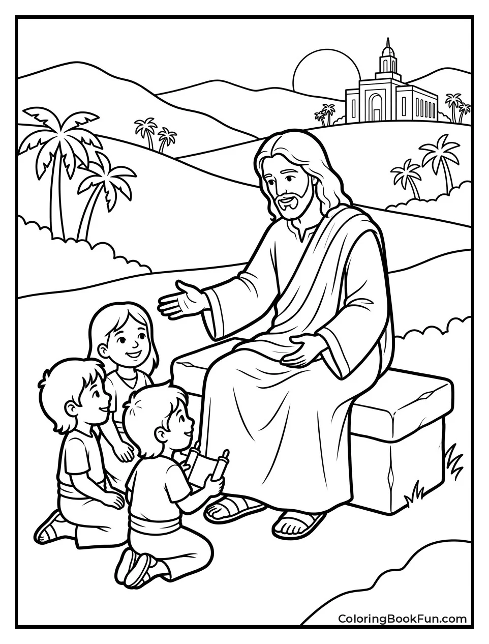 Jesus Blessing Nephite Children