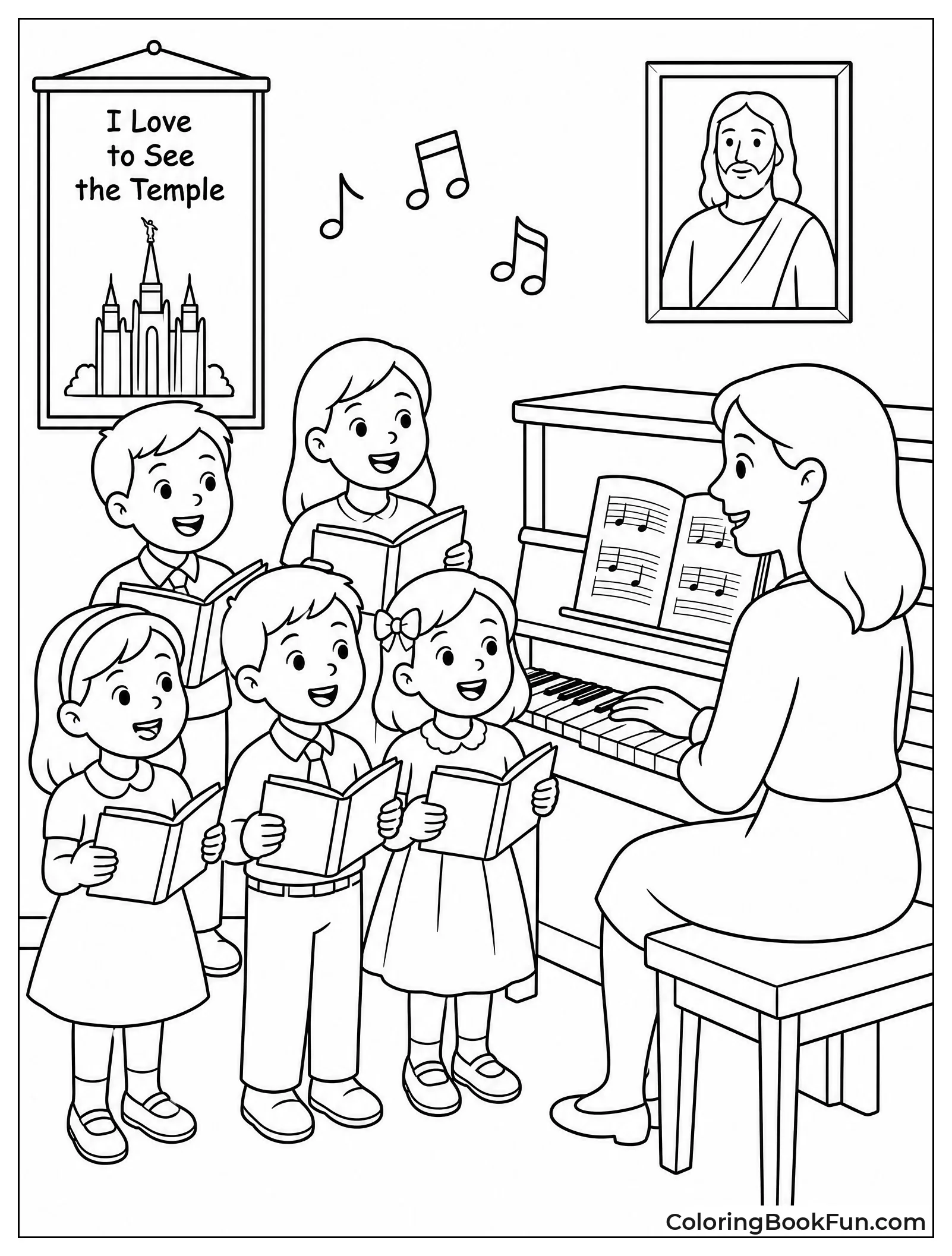 Children Singing in Primary Class