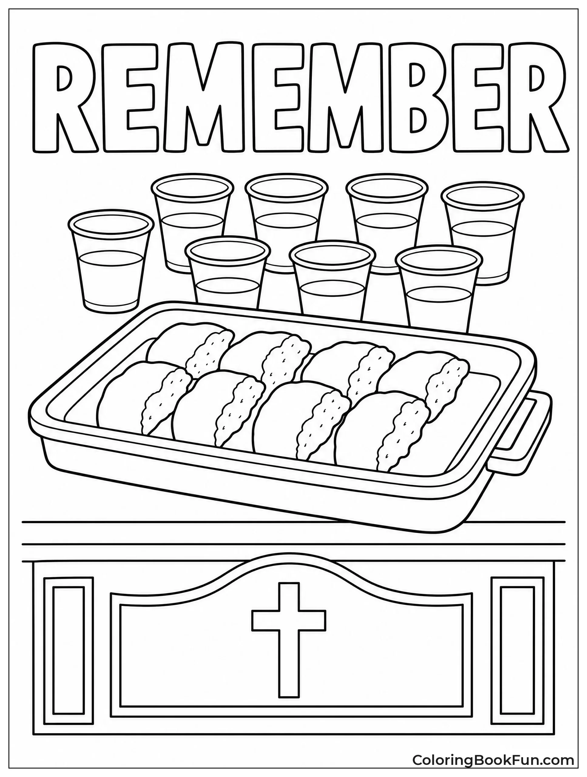 Sacrament Bread Tray and Water Cups